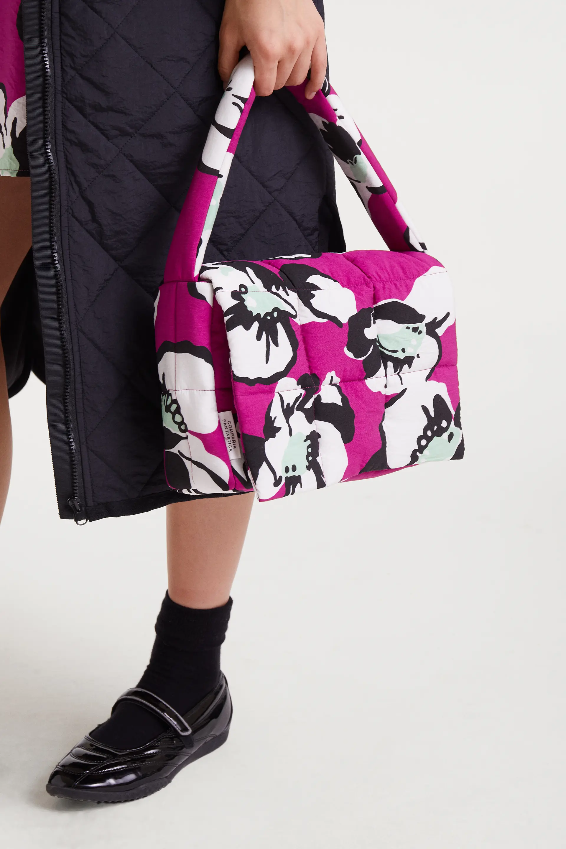 Bolso acolchado con estampado Vivid Viola - Image 3