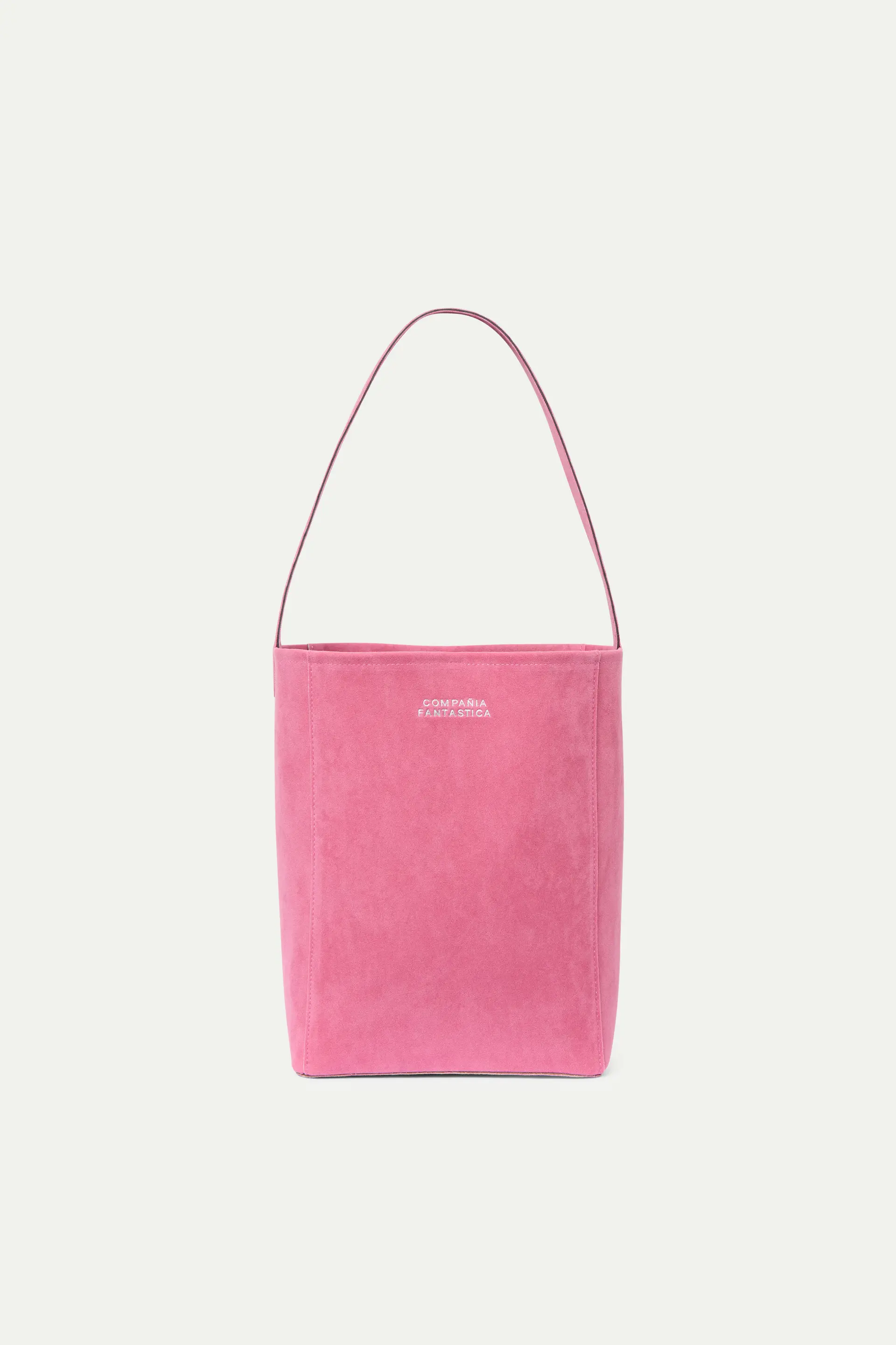 Bolso de hombro con gamuza rosa - Image 2