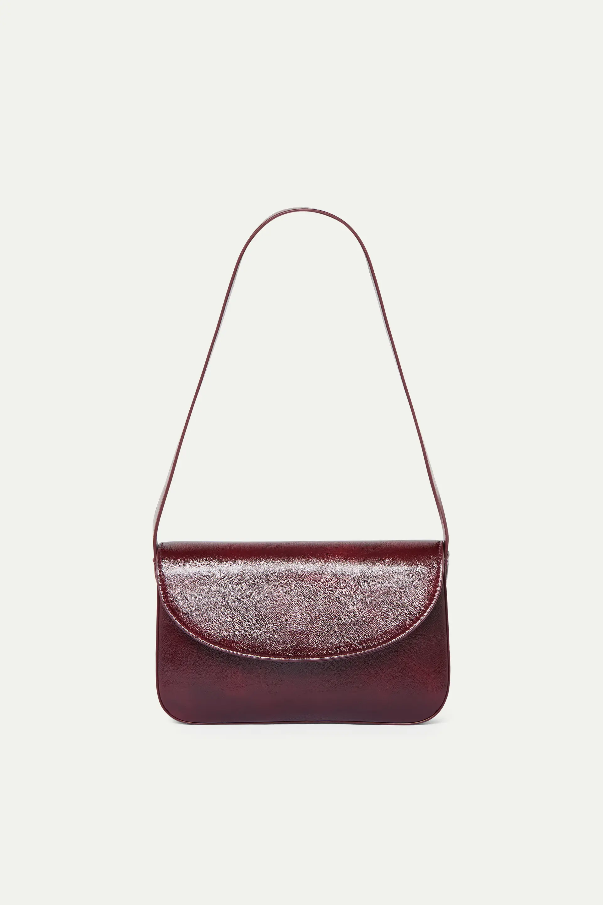 Bolso de hombro cuero sintético Burgundy - Image 3