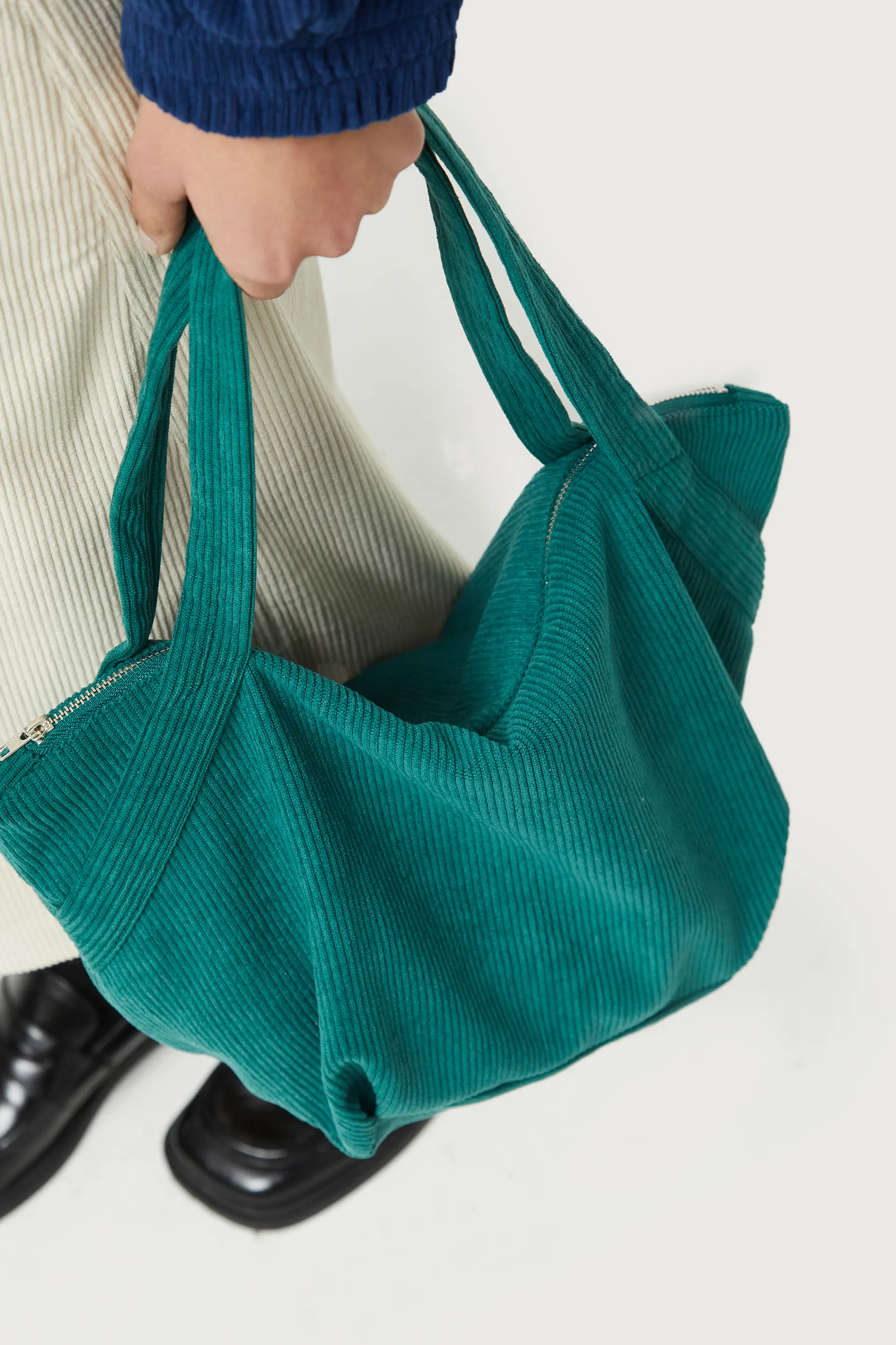 Bolso hombro de pana turquesa - Image 2