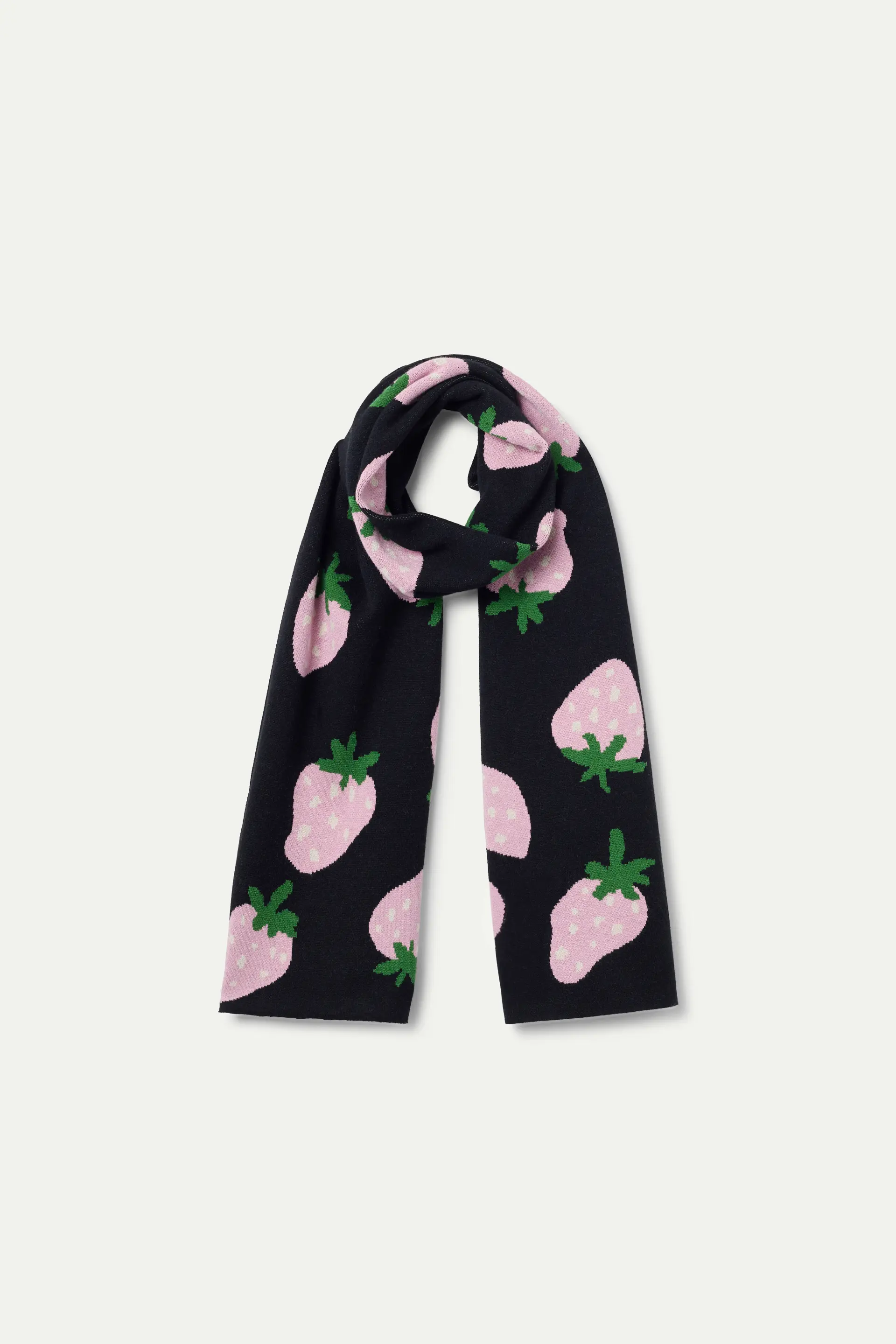 Bufanda de punto jacquard estampado morango - Image 2