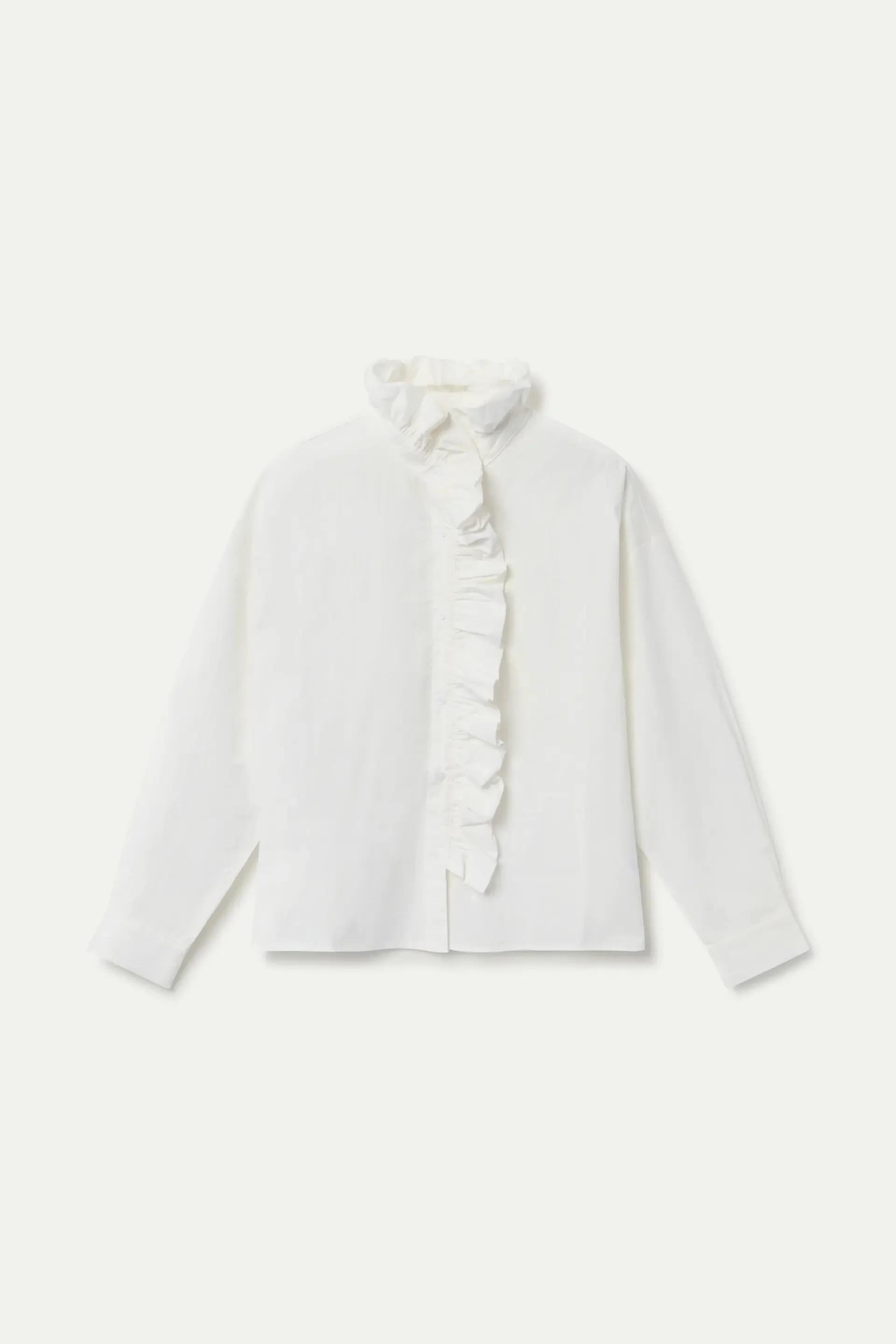 Camisa 100% algodón con volantes blanca - Image 2