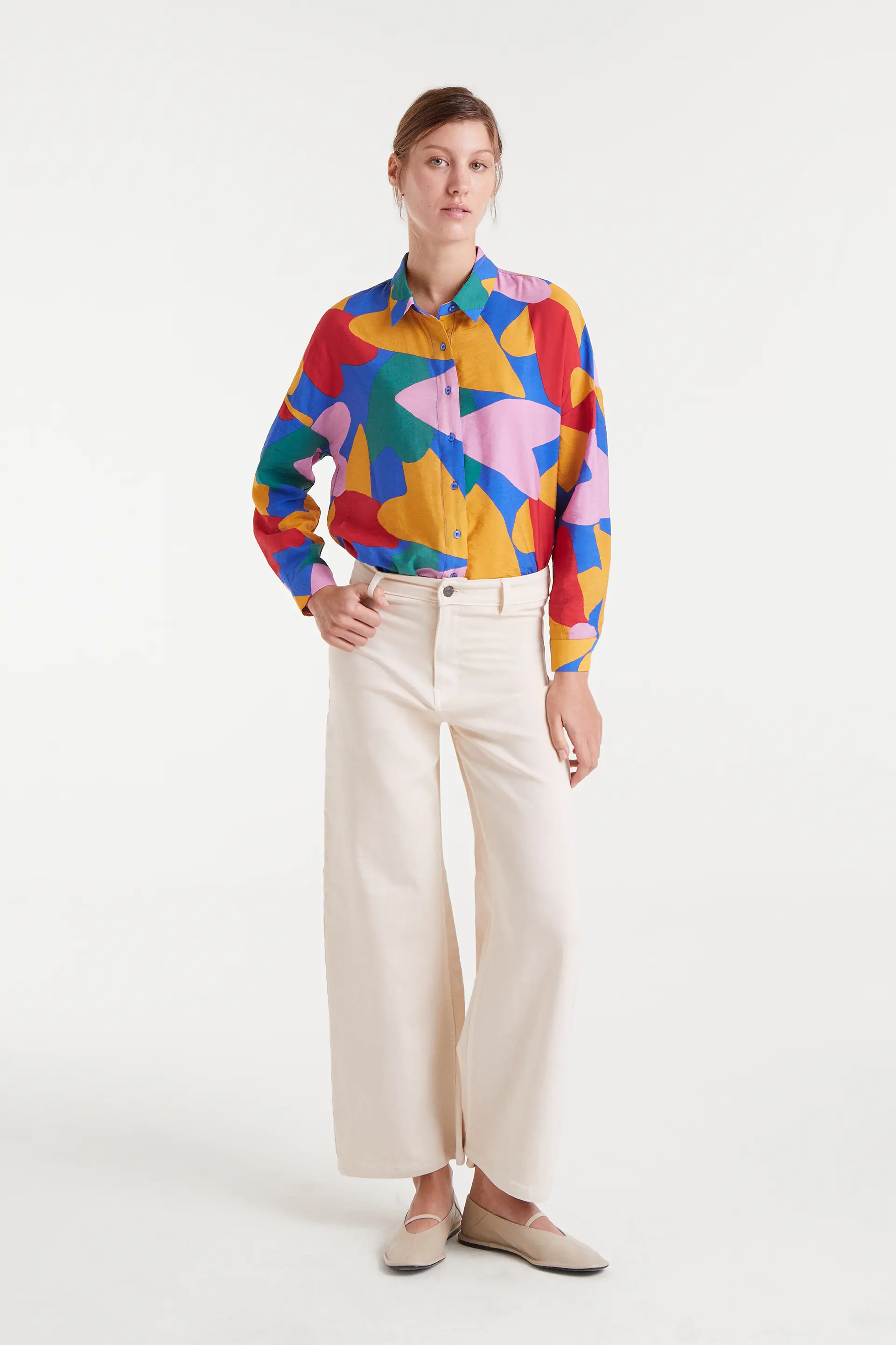 Camisa crepé ligero con estampado Cupido - Image 5