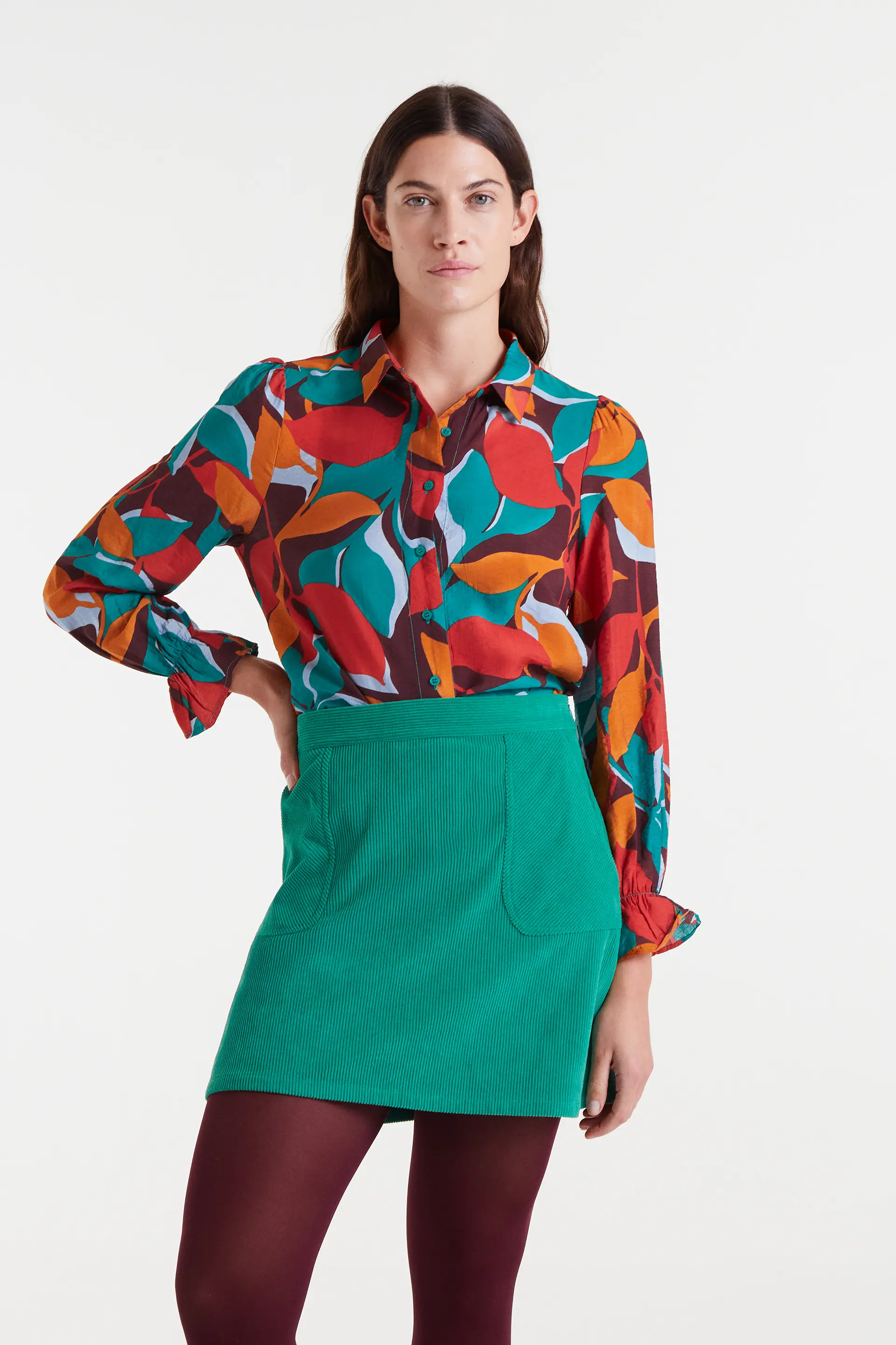 Camisa crepé ligero con estampado Ponziana
