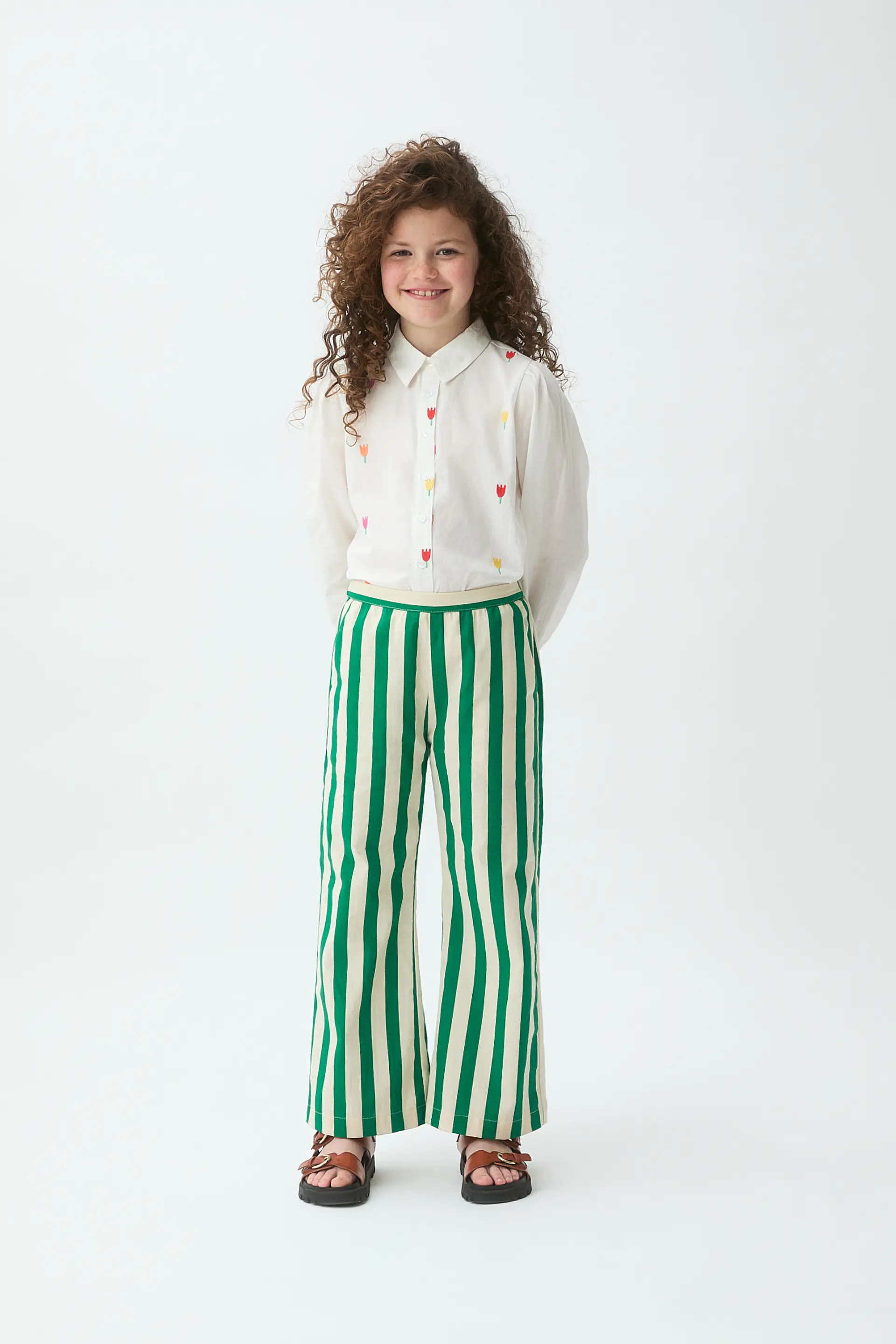 Camisa de niña 100% algodón con estampado Multi Tulip