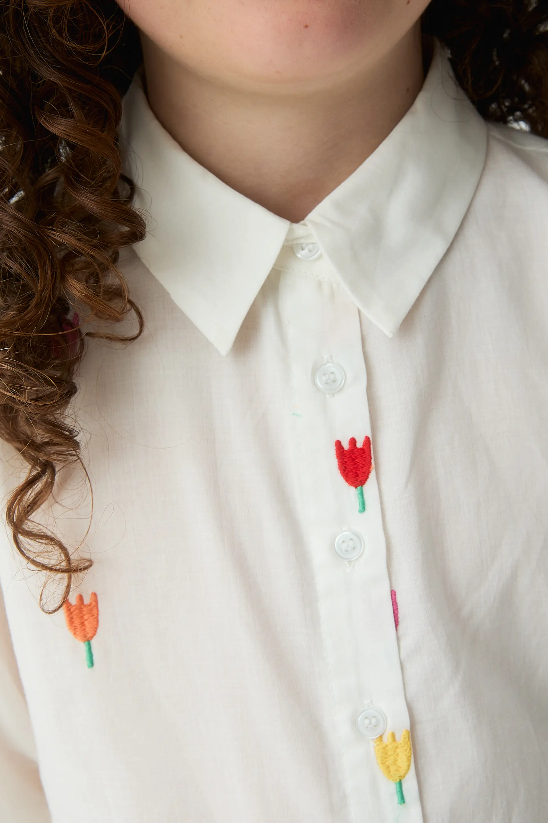 Camisa de niña 100% algodón con estampado Multi Tulip - Image 2