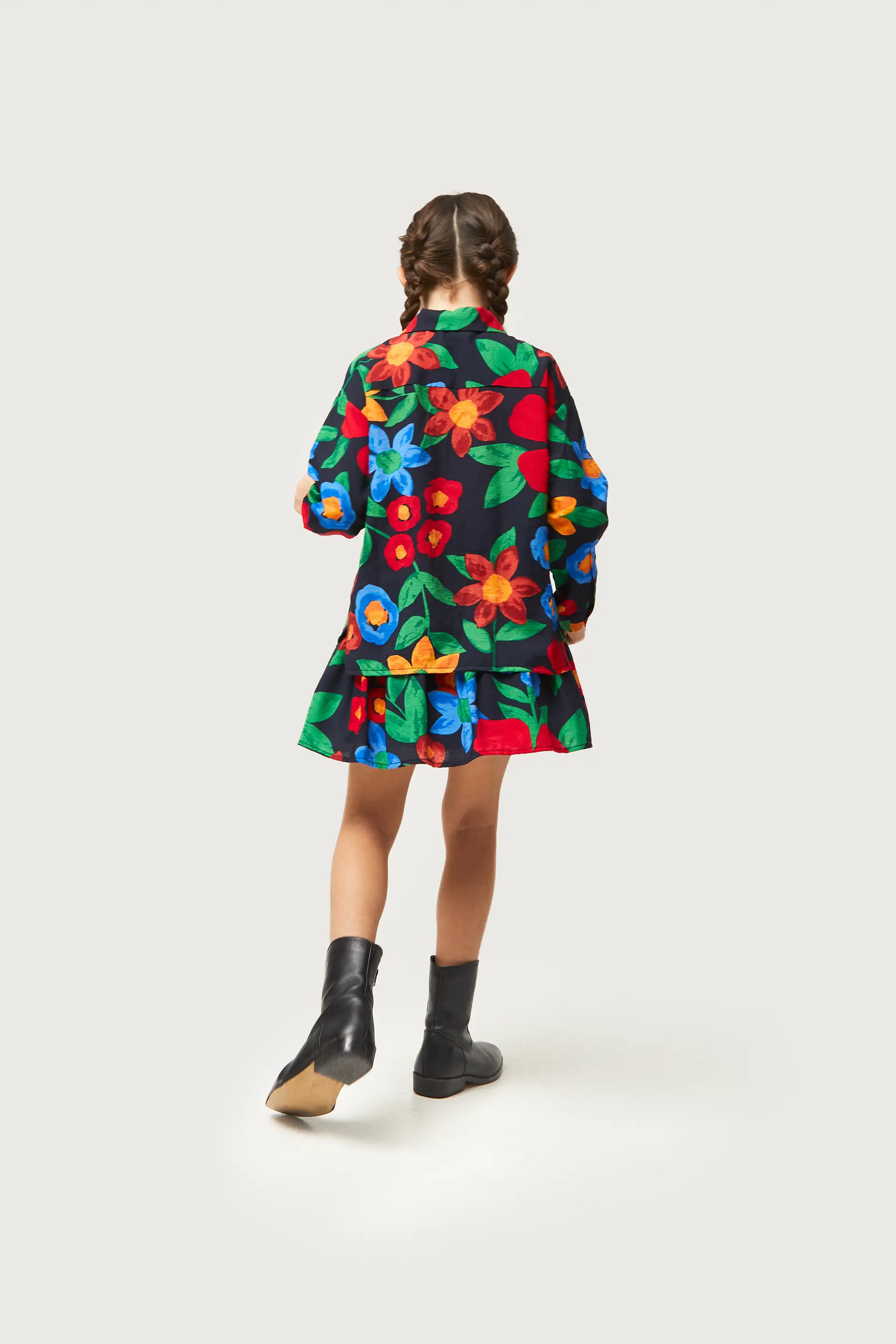 Camisa de niña estampado floral multicolor - Image 4