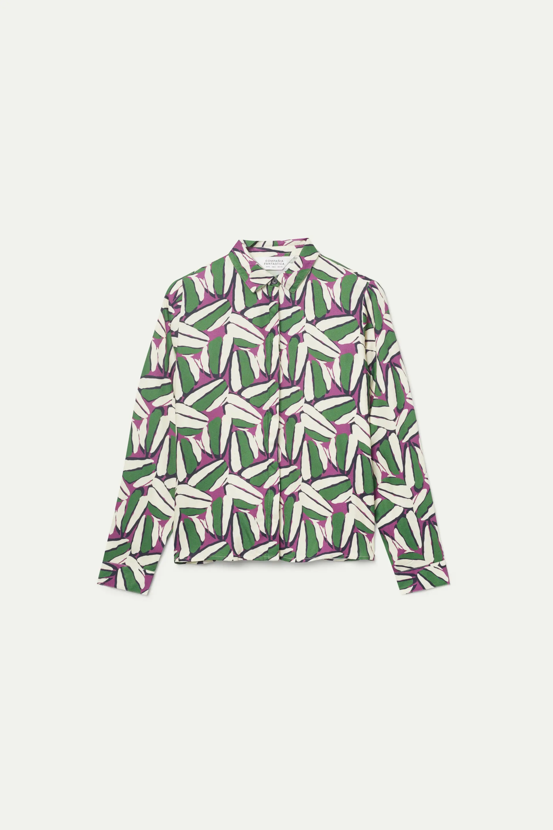 Camisa estampado geométrico verde - Image 2