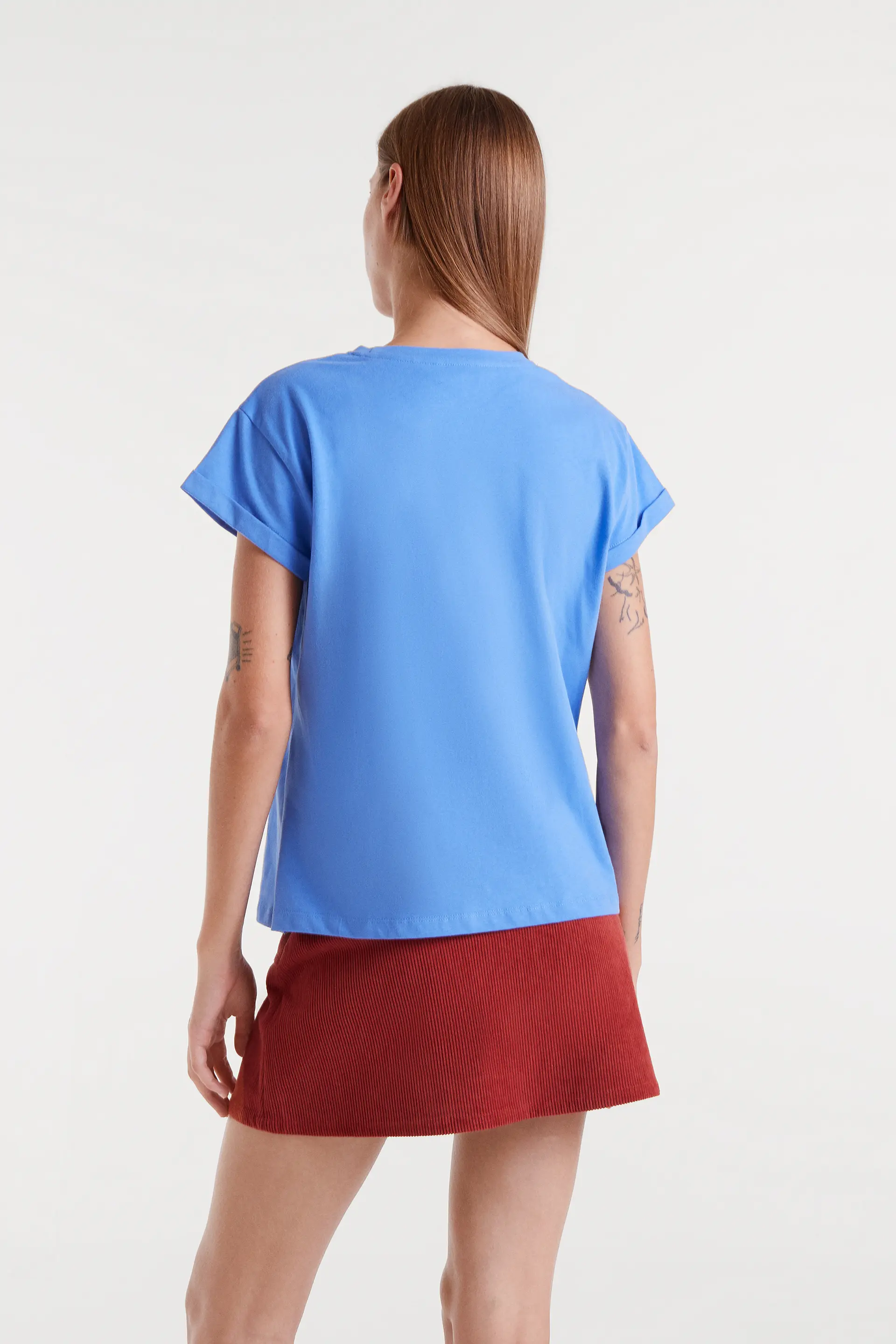 Camiseta 100% algodón azul - Image 3