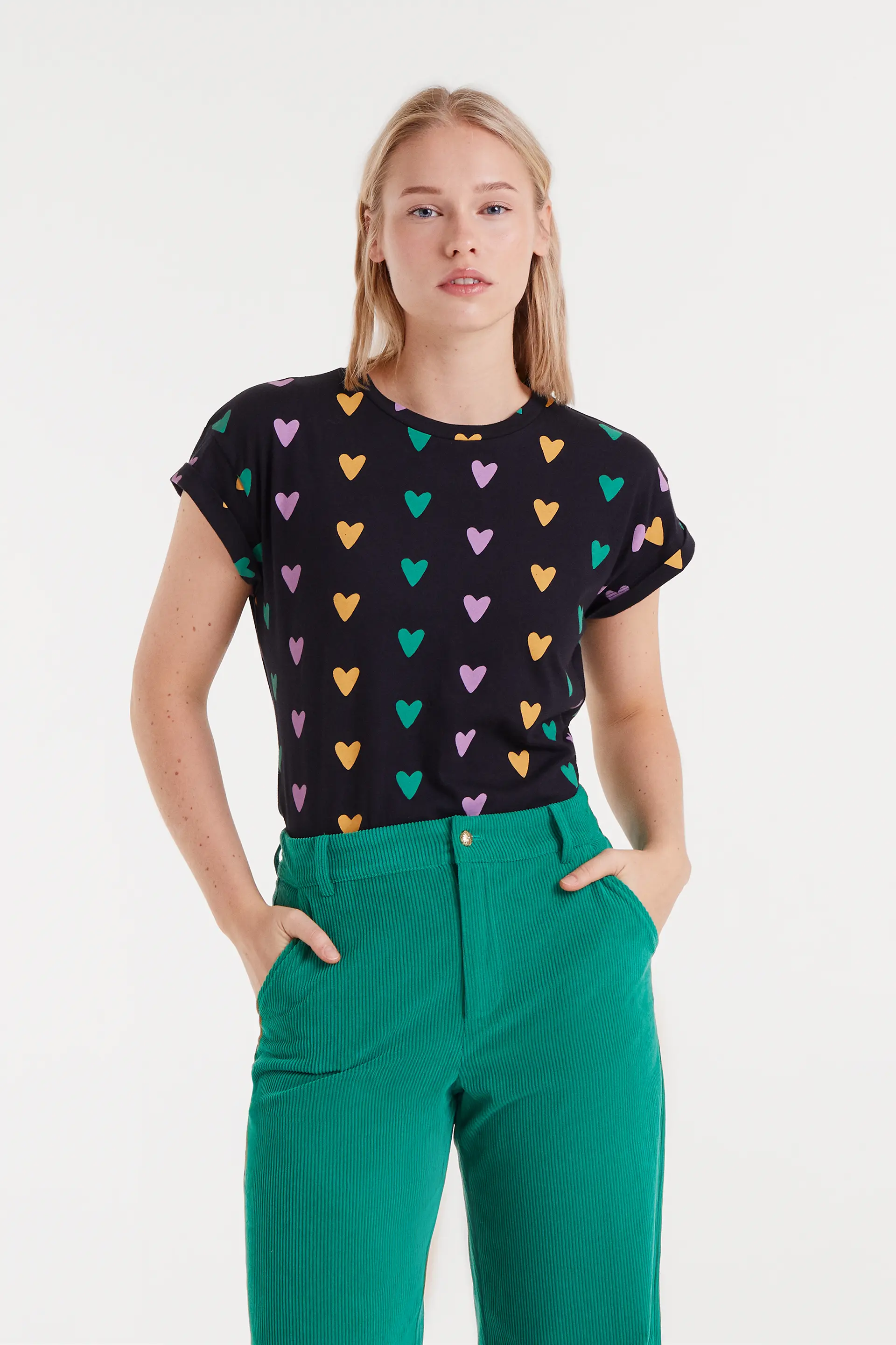 Camiseta 100% algodón con estampado Cupido Lines