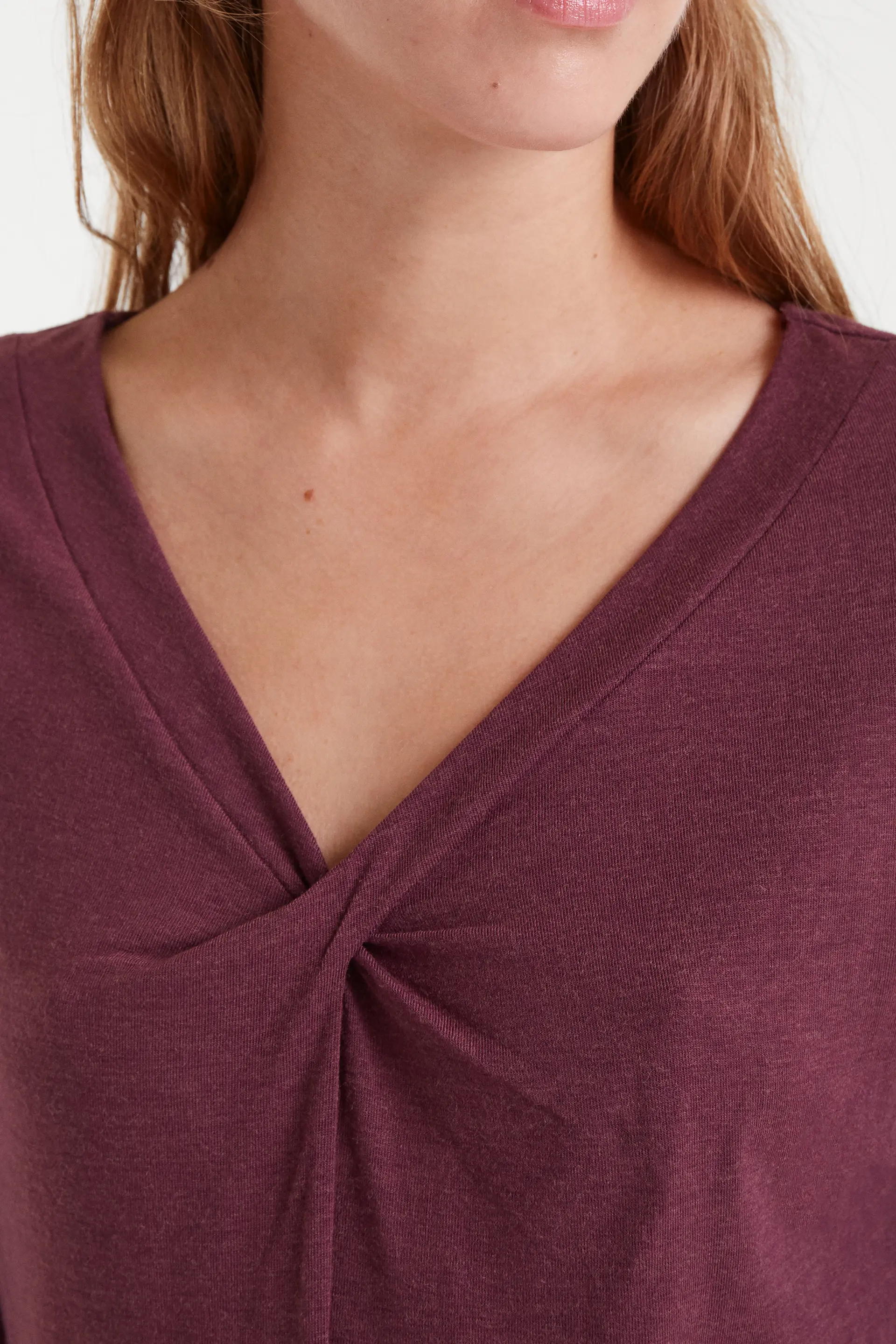 Camiseta anudada berenjena - Image 4