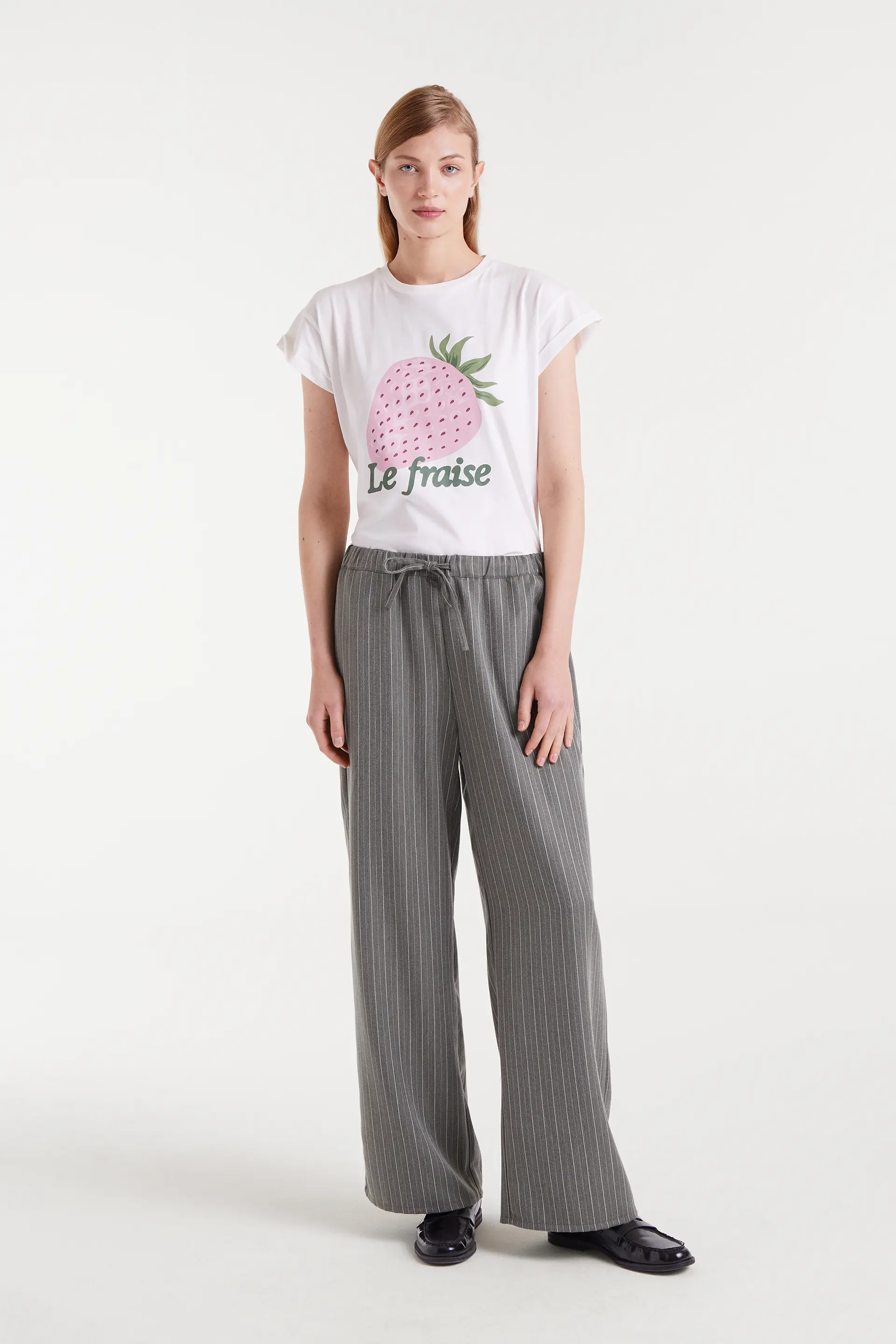 Camiseta blanca 100% algodón con estampado Le fraise - Image 5