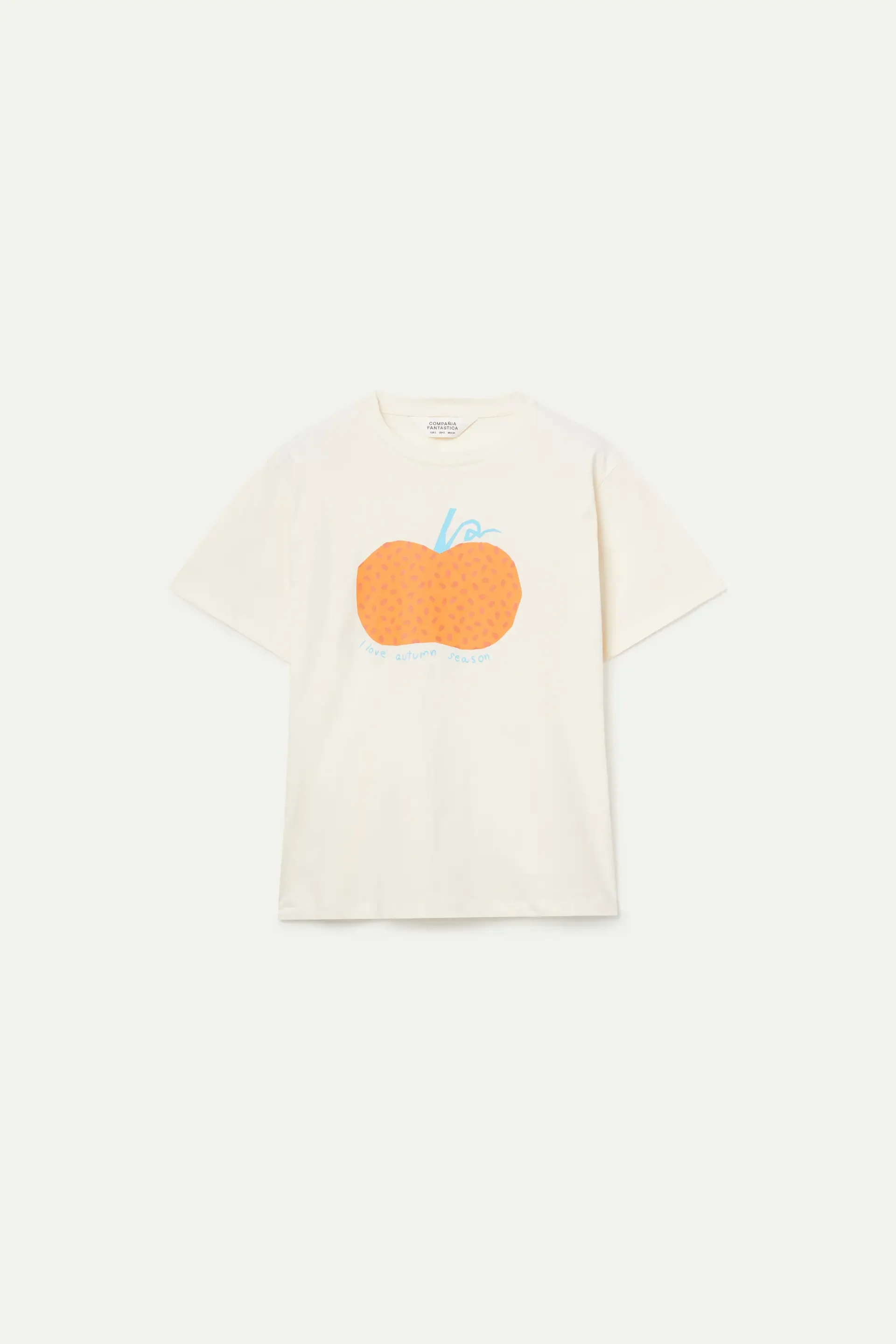 Camiseta con print de calabaza blanca - Image 2