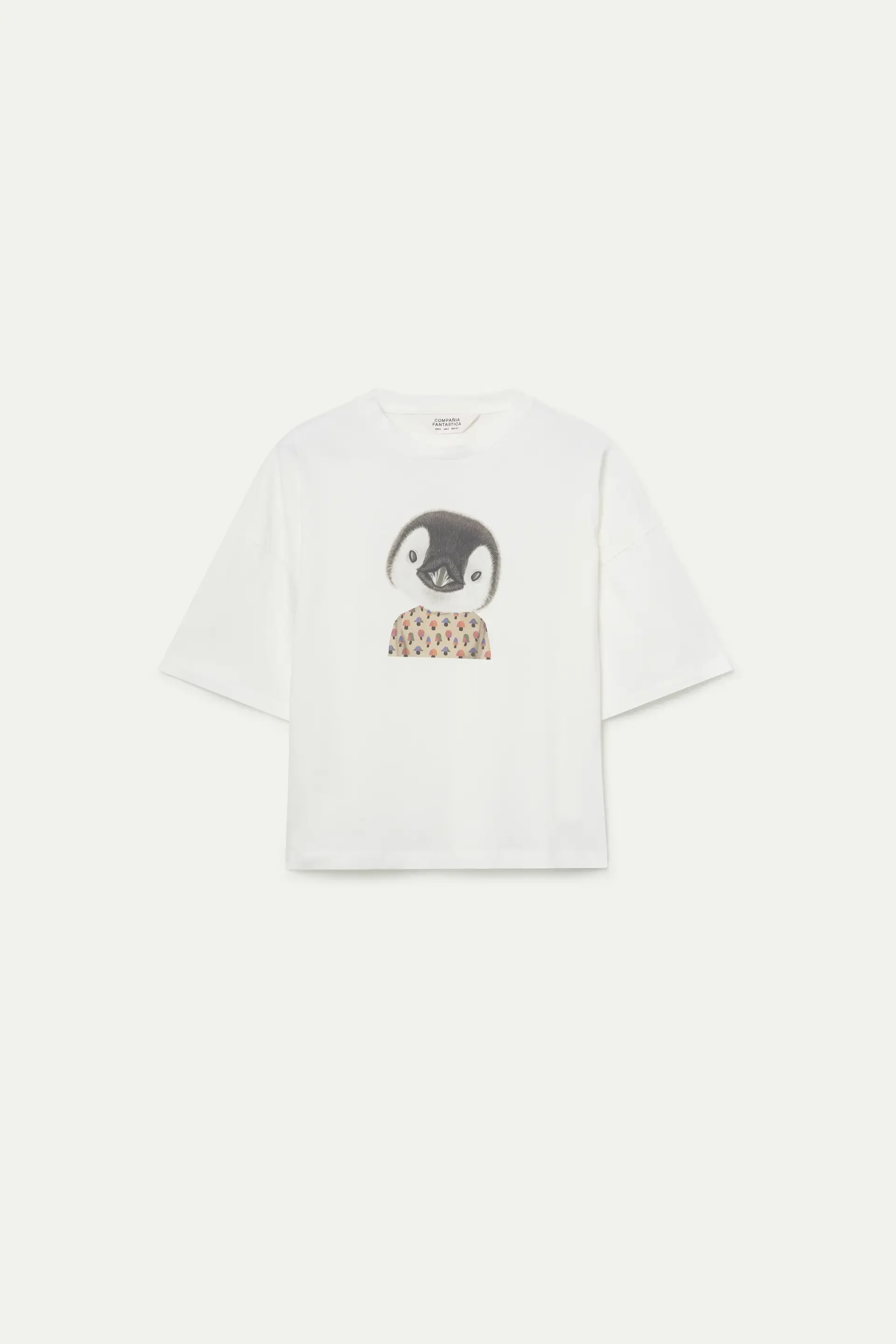 Camiseta con print de pingüino blanca - Image 2