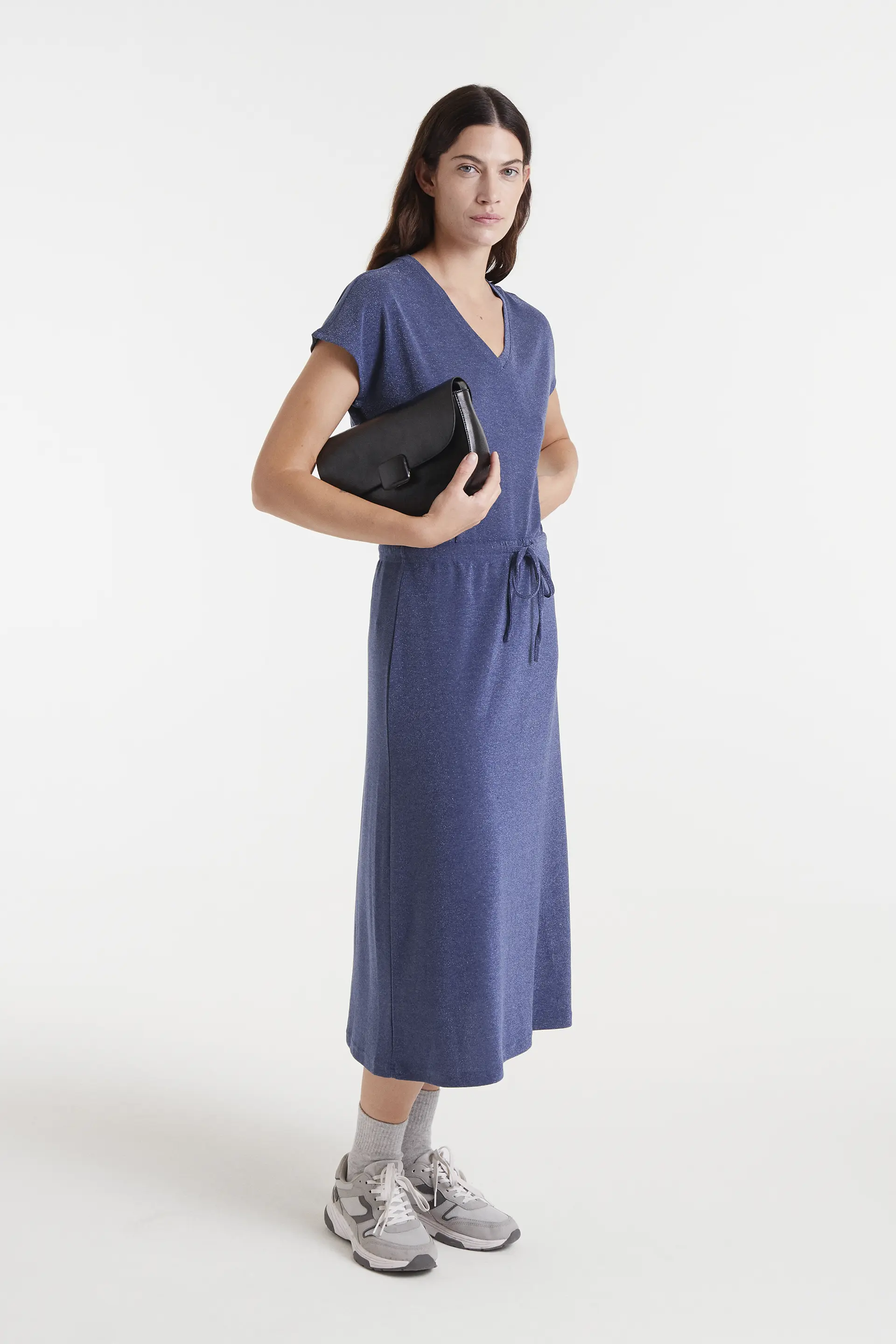 Camiseta cuello pico navy blue - Image 6