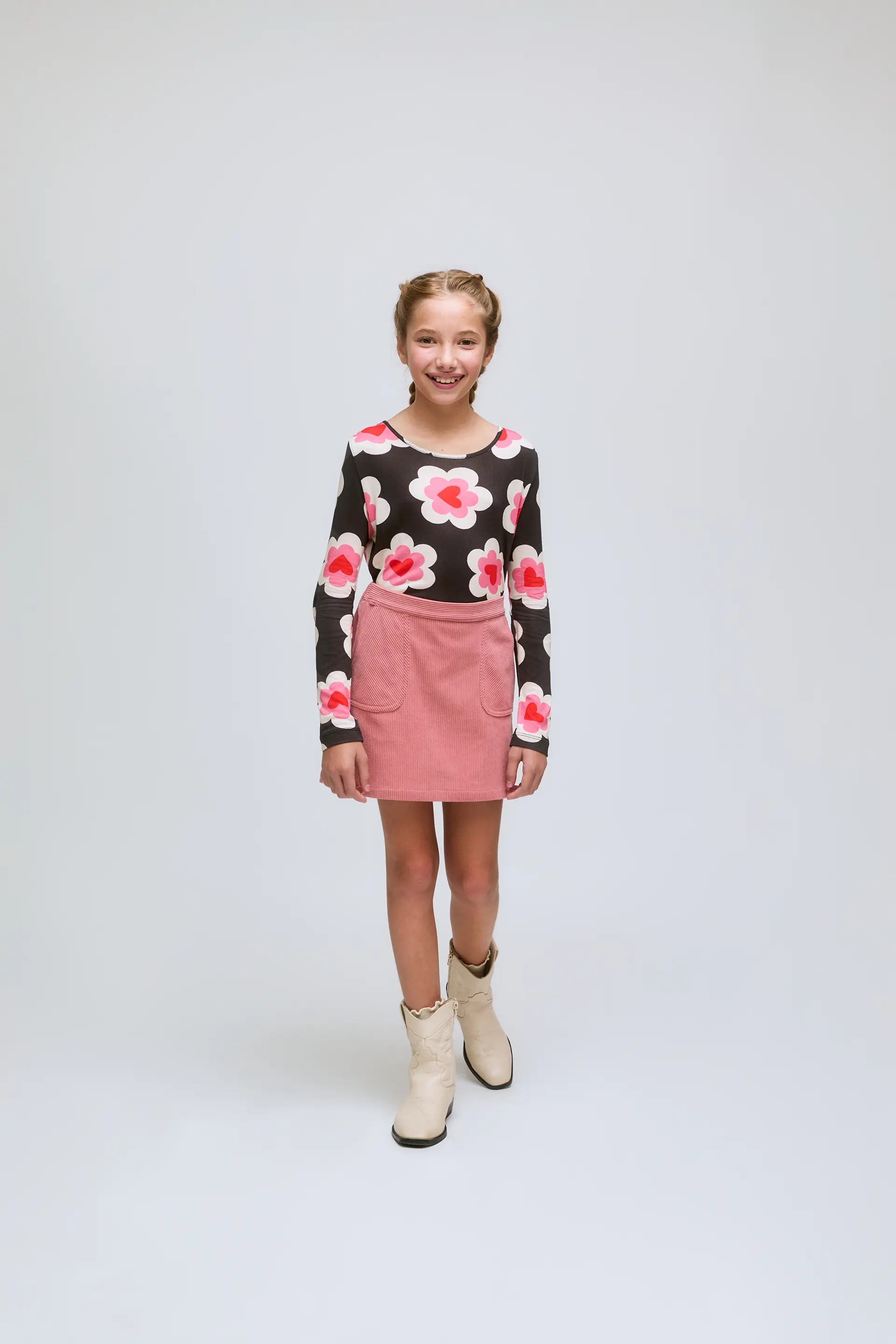 Camiseta de niña de manga larga con estampado Sweetheart