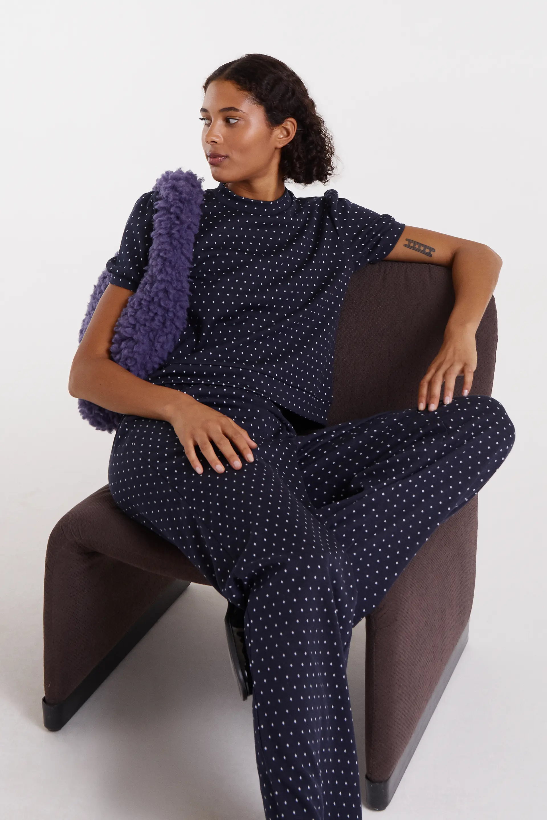 Camiseta jacquard con estampado Super Mini Dots - Image 6