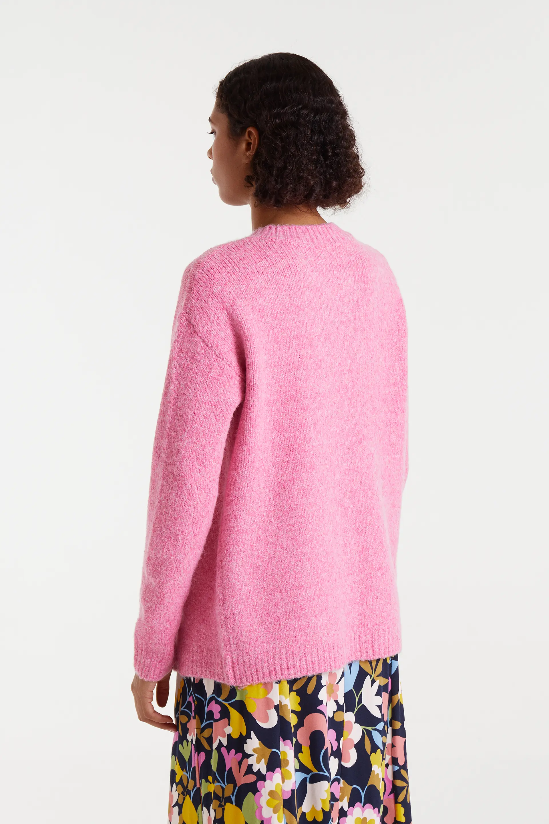 Cárdigan de punto fino rosa - Image 3