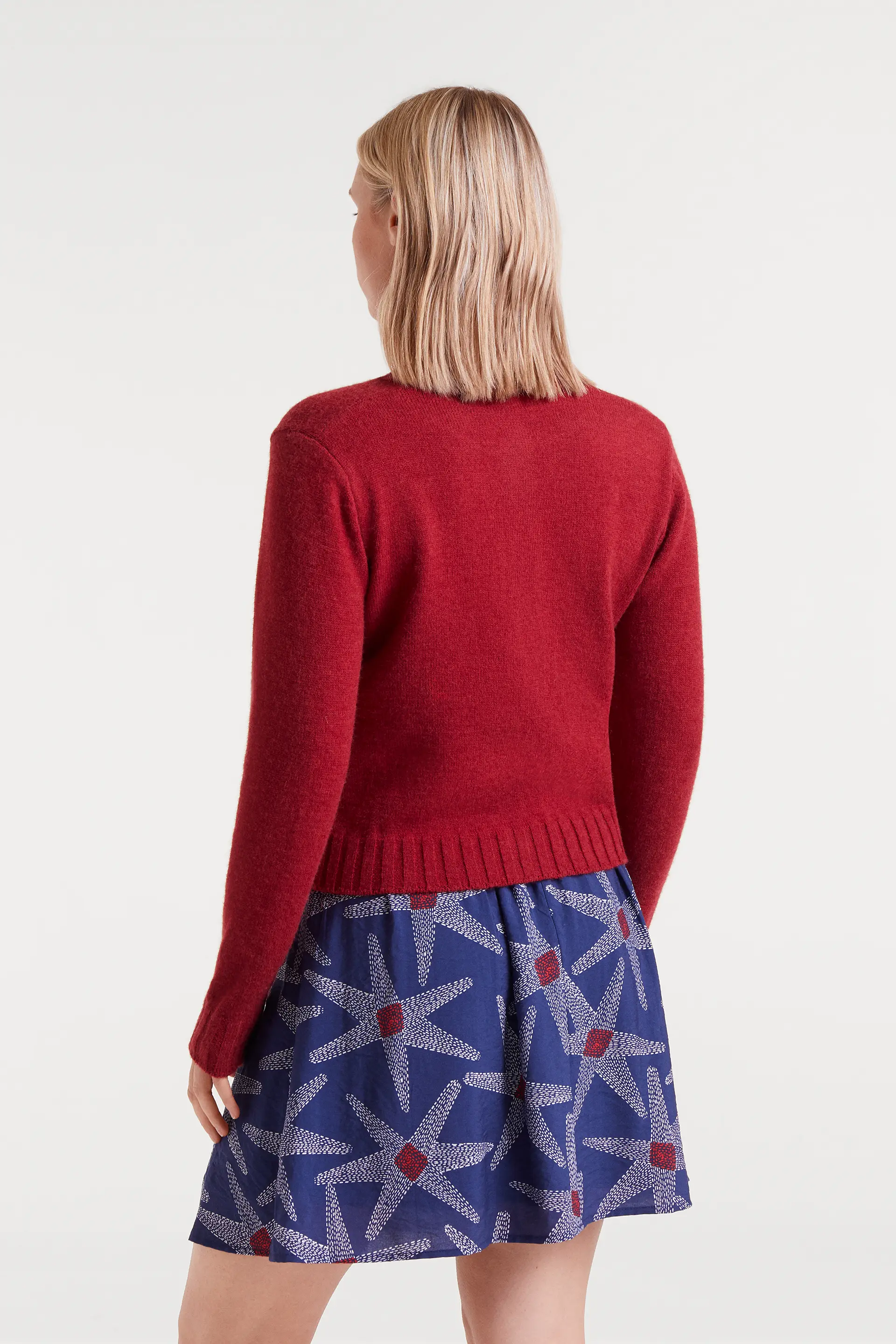 Cárdigan de punto rojo - Image 3