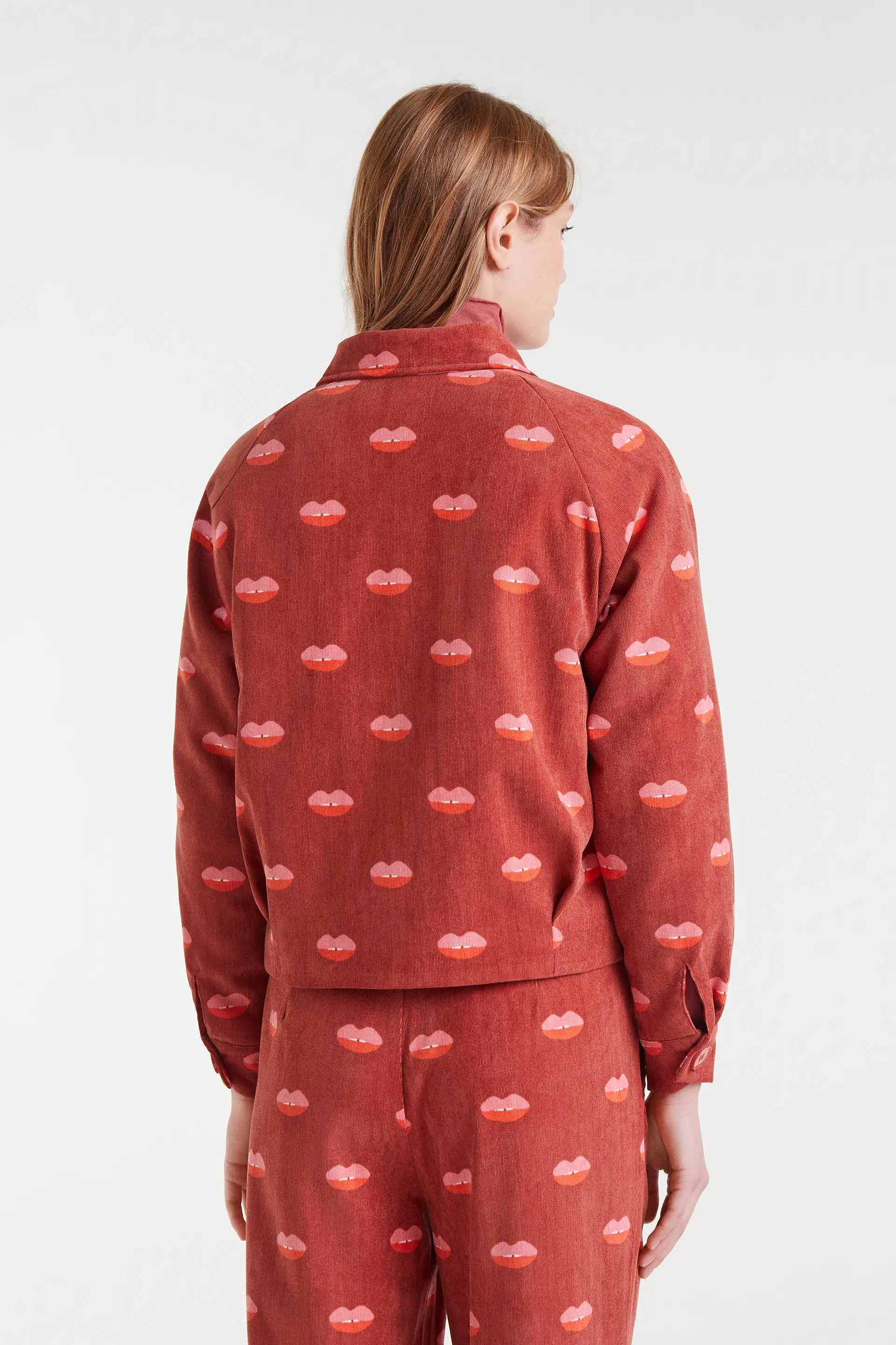 Chaqueta de pana estampado Lips - Image 3