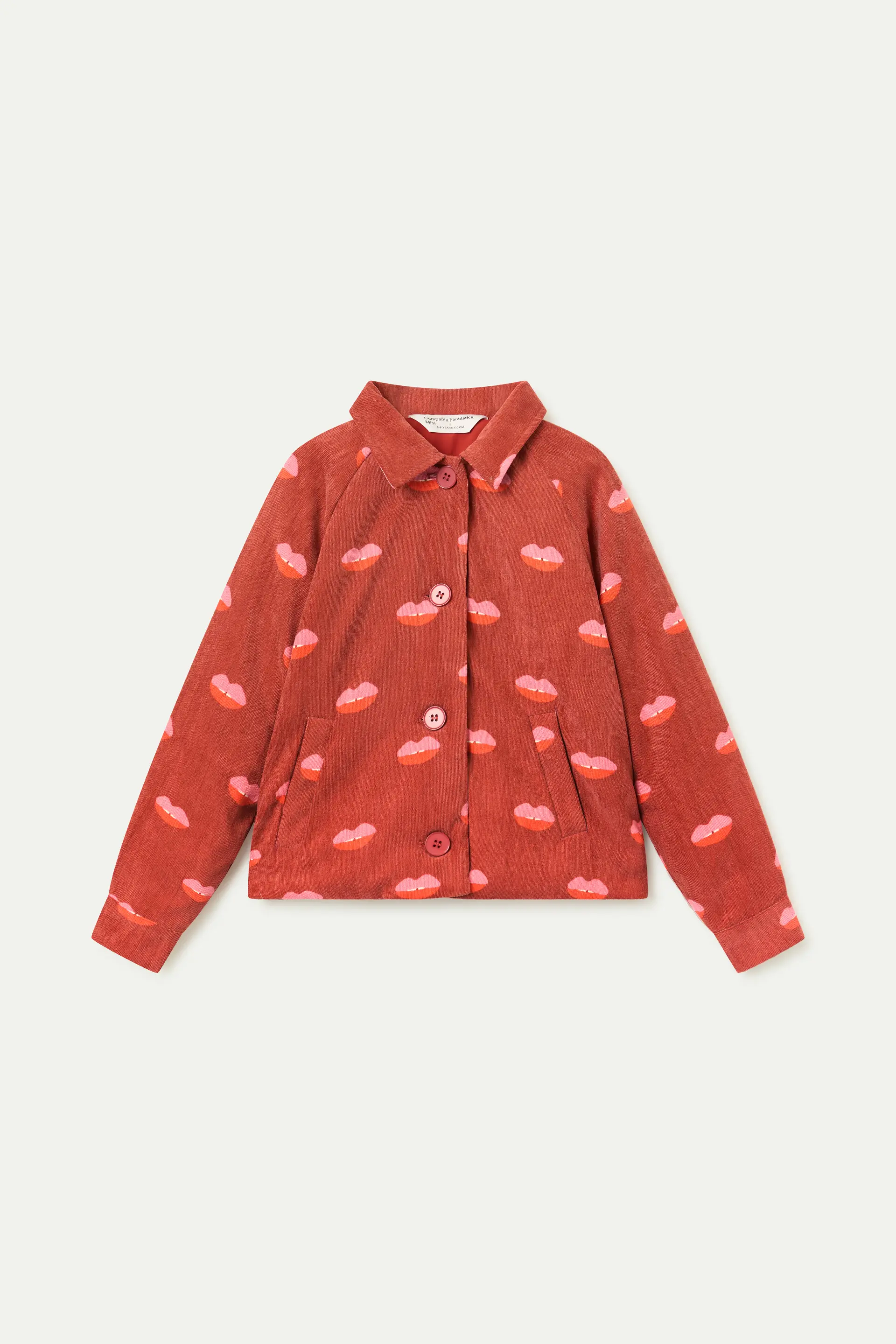 Chaqueta pana estampado Lips - Image 2