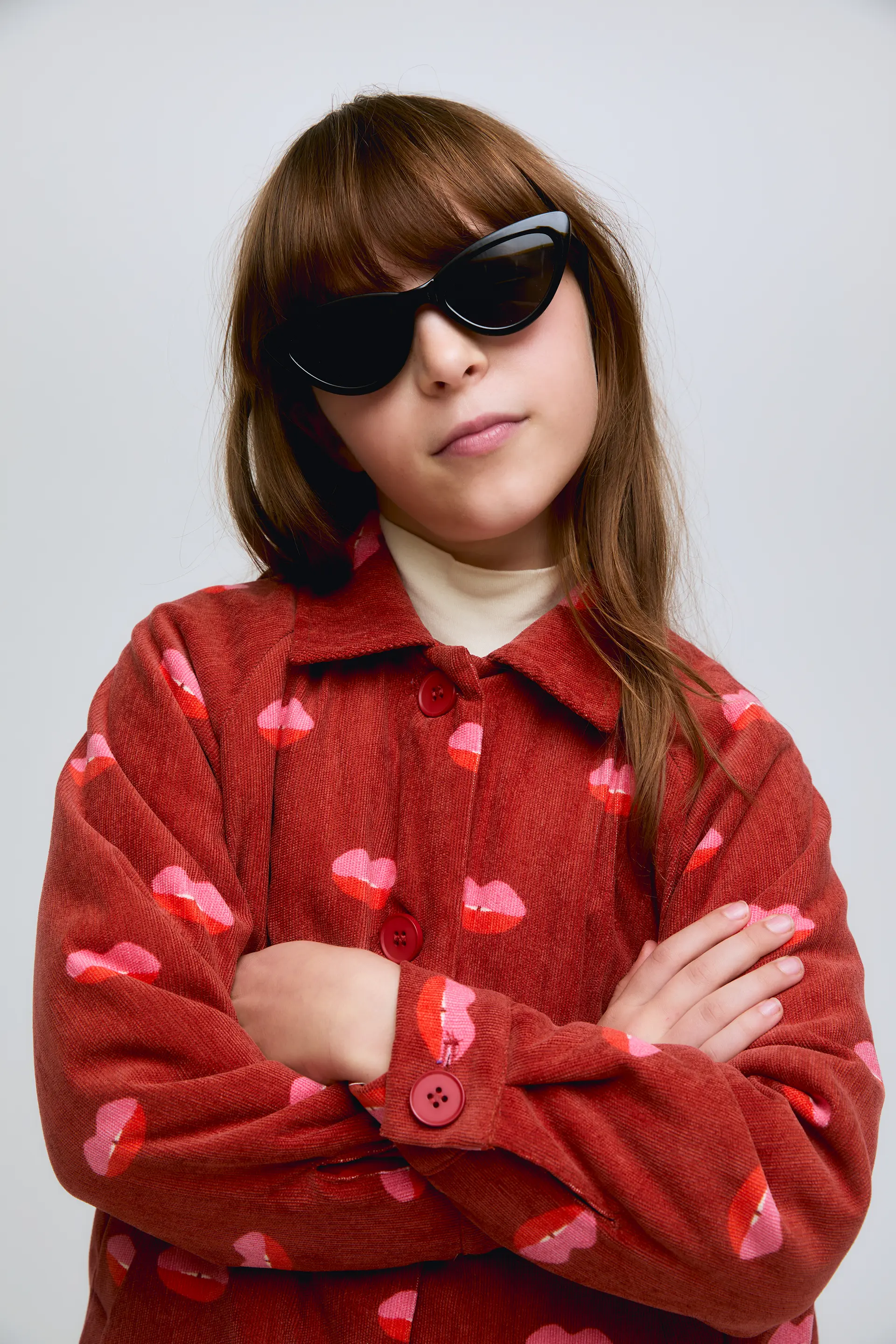 Chaqueta pana estampado Lips - Image 4