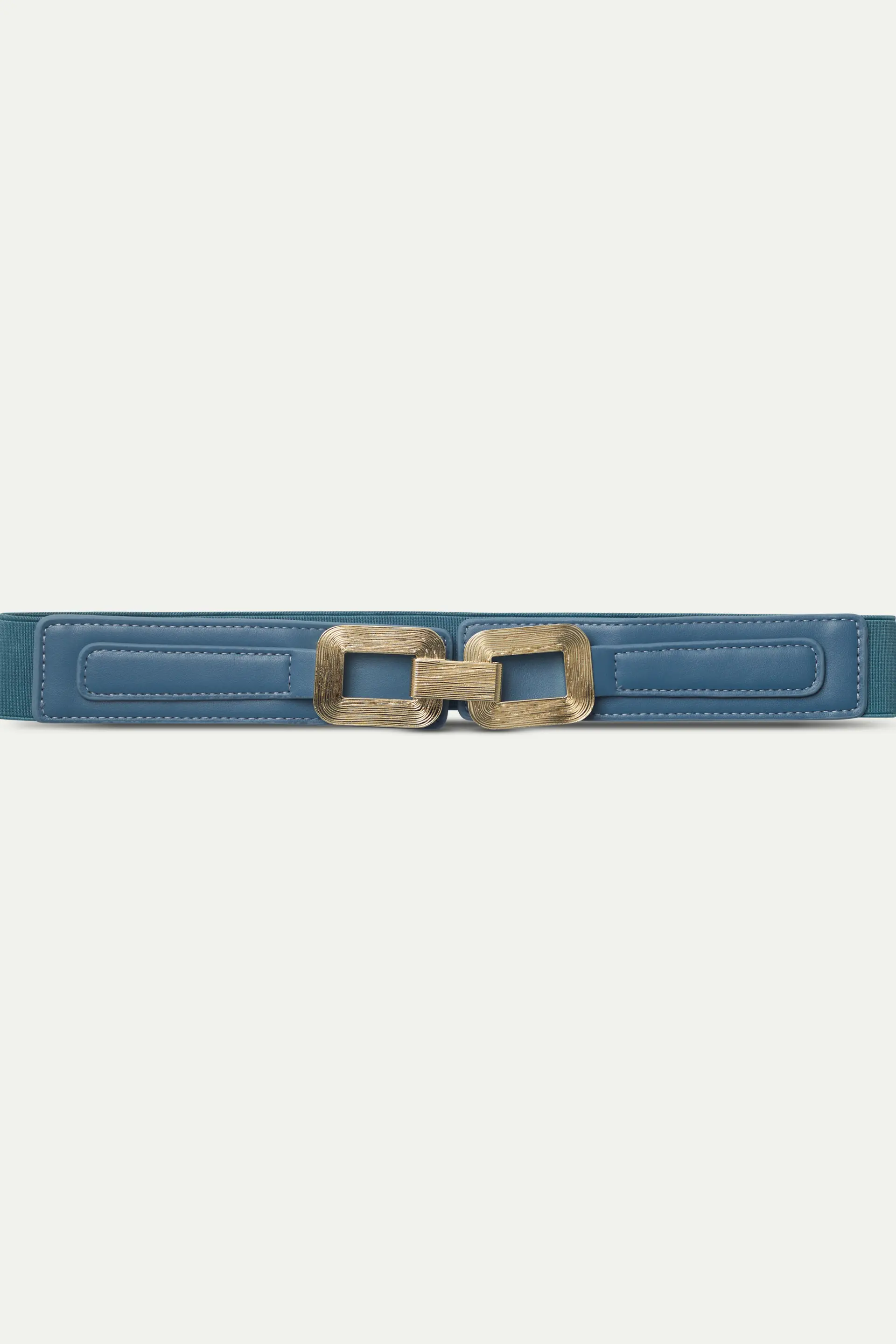 Cinturón hebilla geométrica azul
