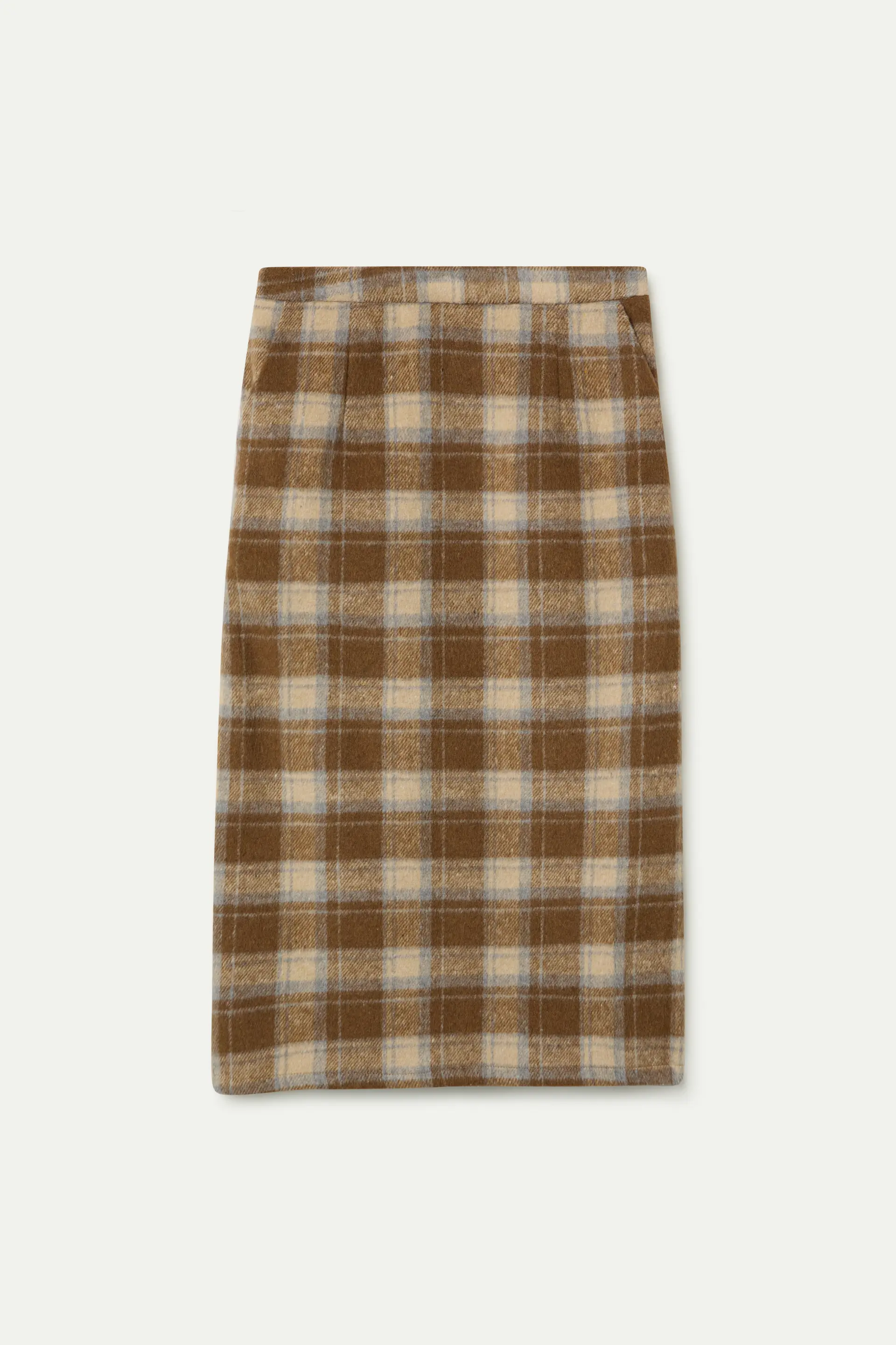 Falda con estampado Beige Checks - Image 2