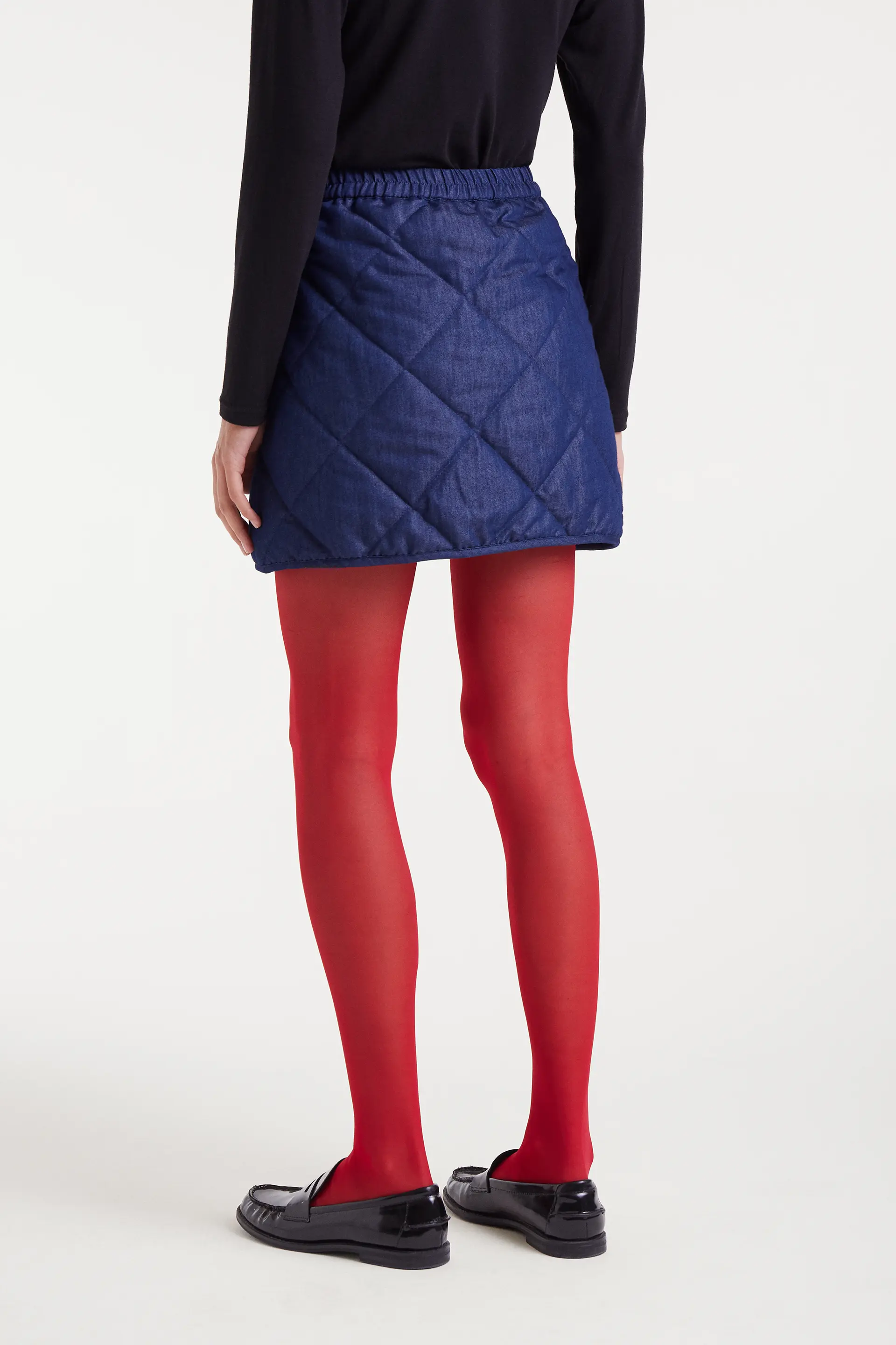 Falda corta 100% algodón chambray azul - Image 3
