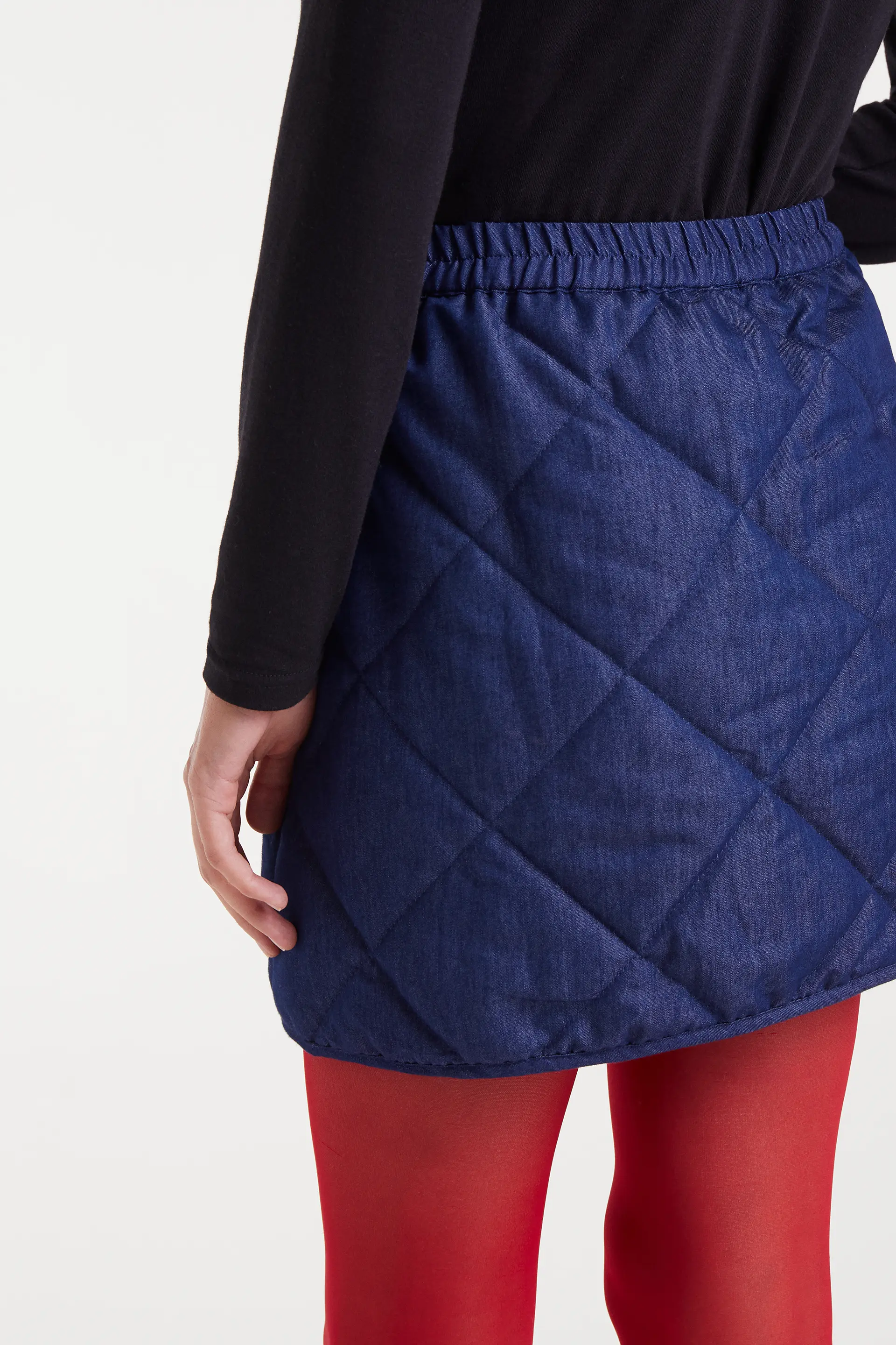 Falda corta 100% algodón chambray azul - Image 4