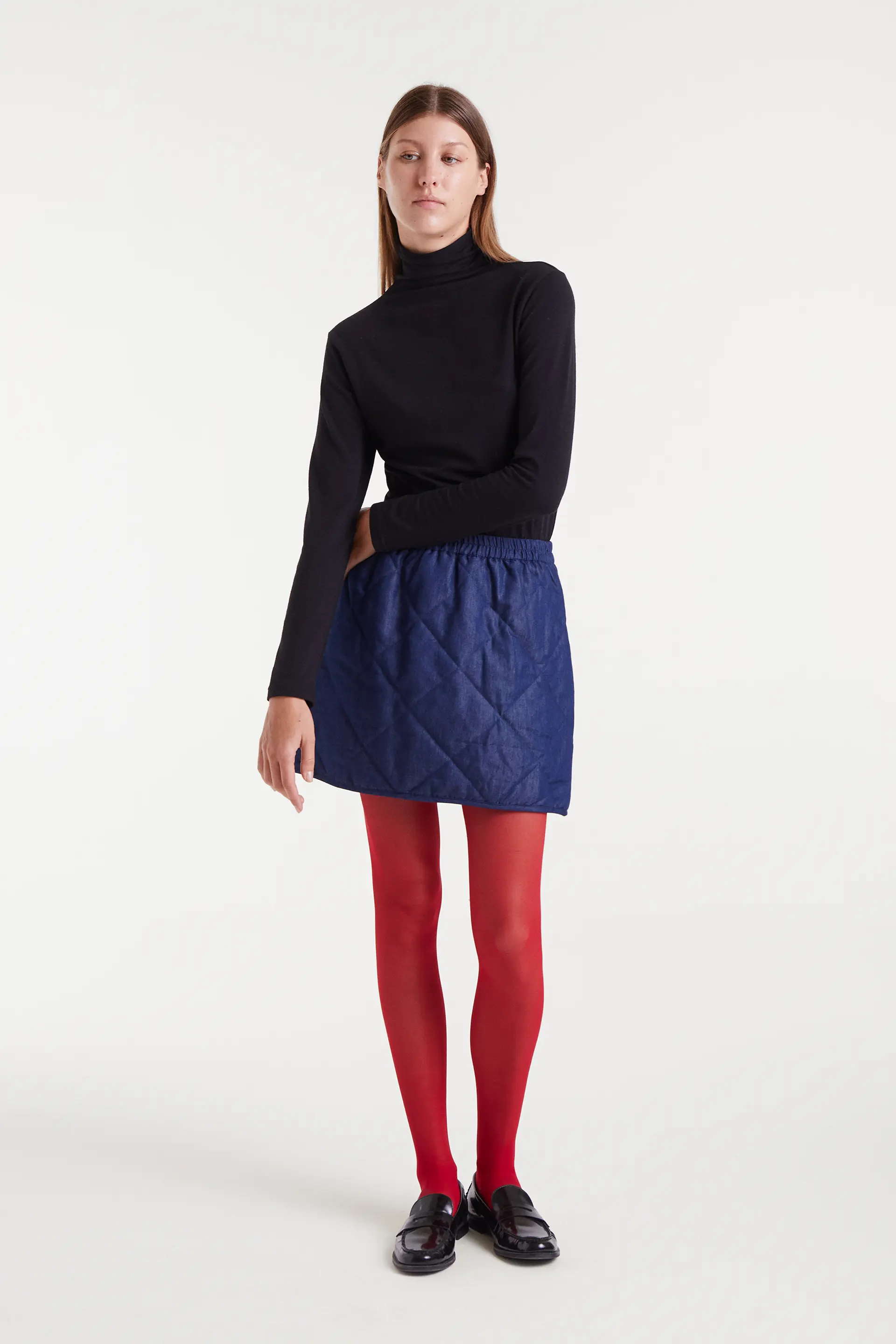 Falda corta 100% algodón chambray azul - Image 6