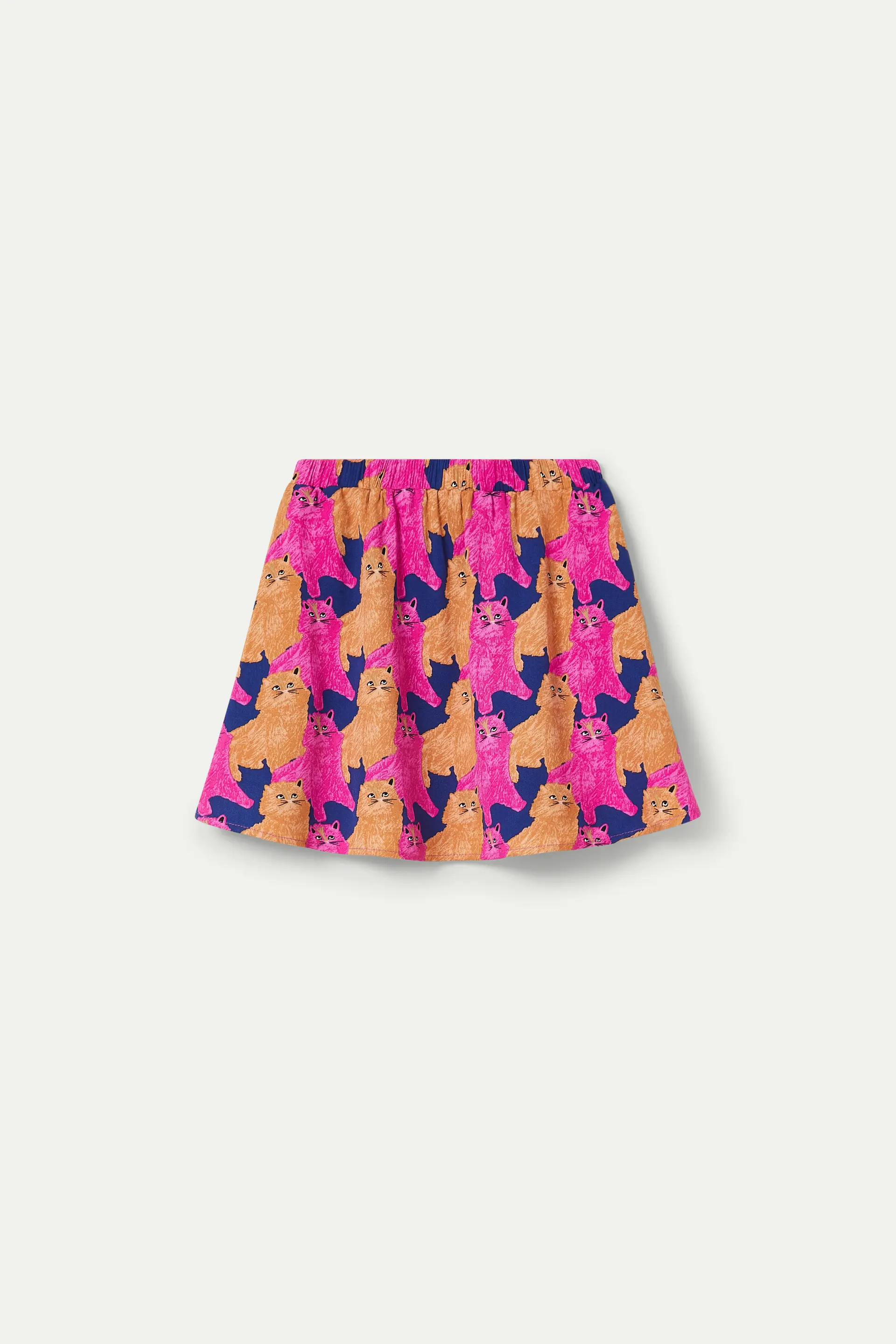 Falda corta de niña con estampado de gatos - Image 2