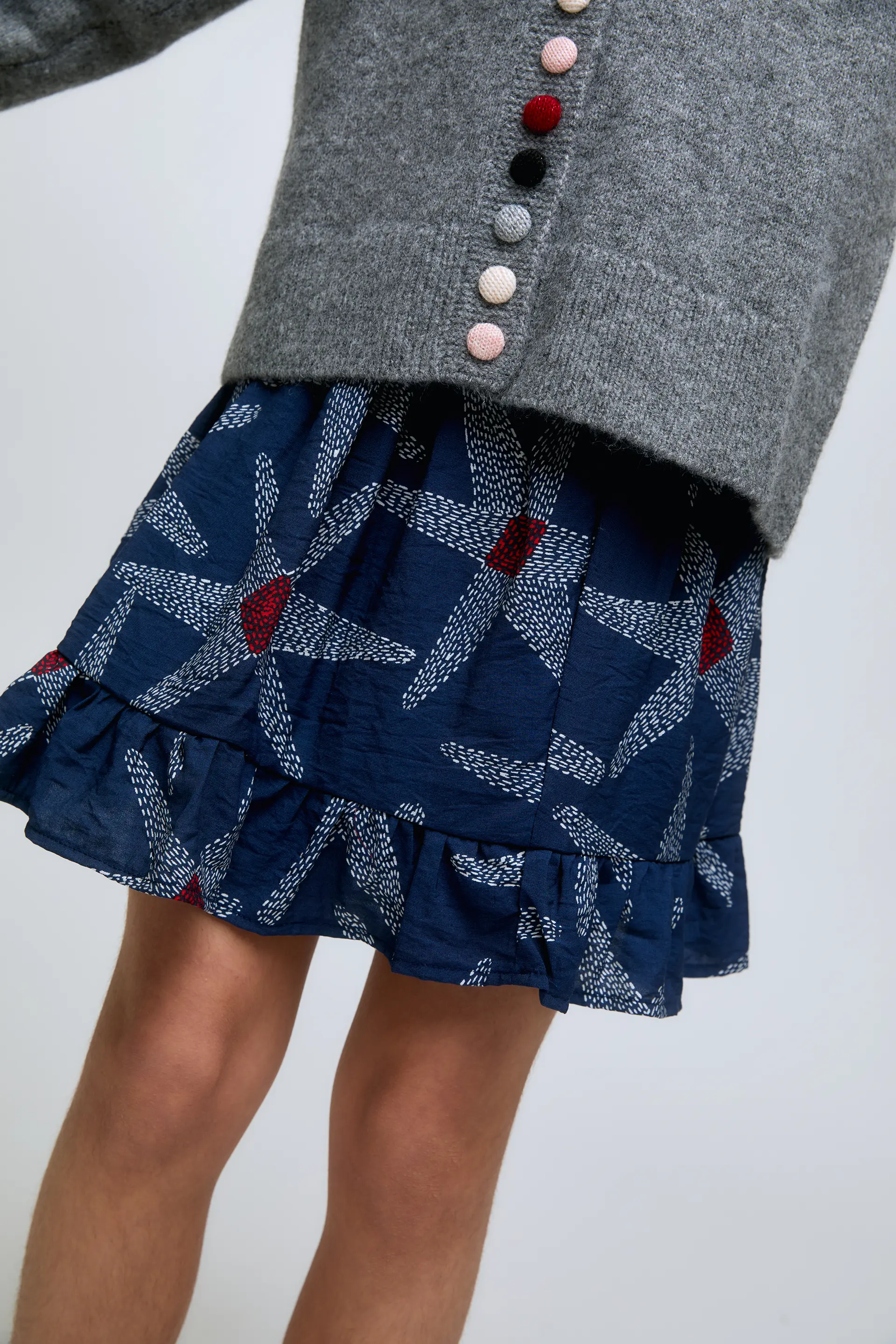 Falda corta de niña con estampado Starships - Image 3