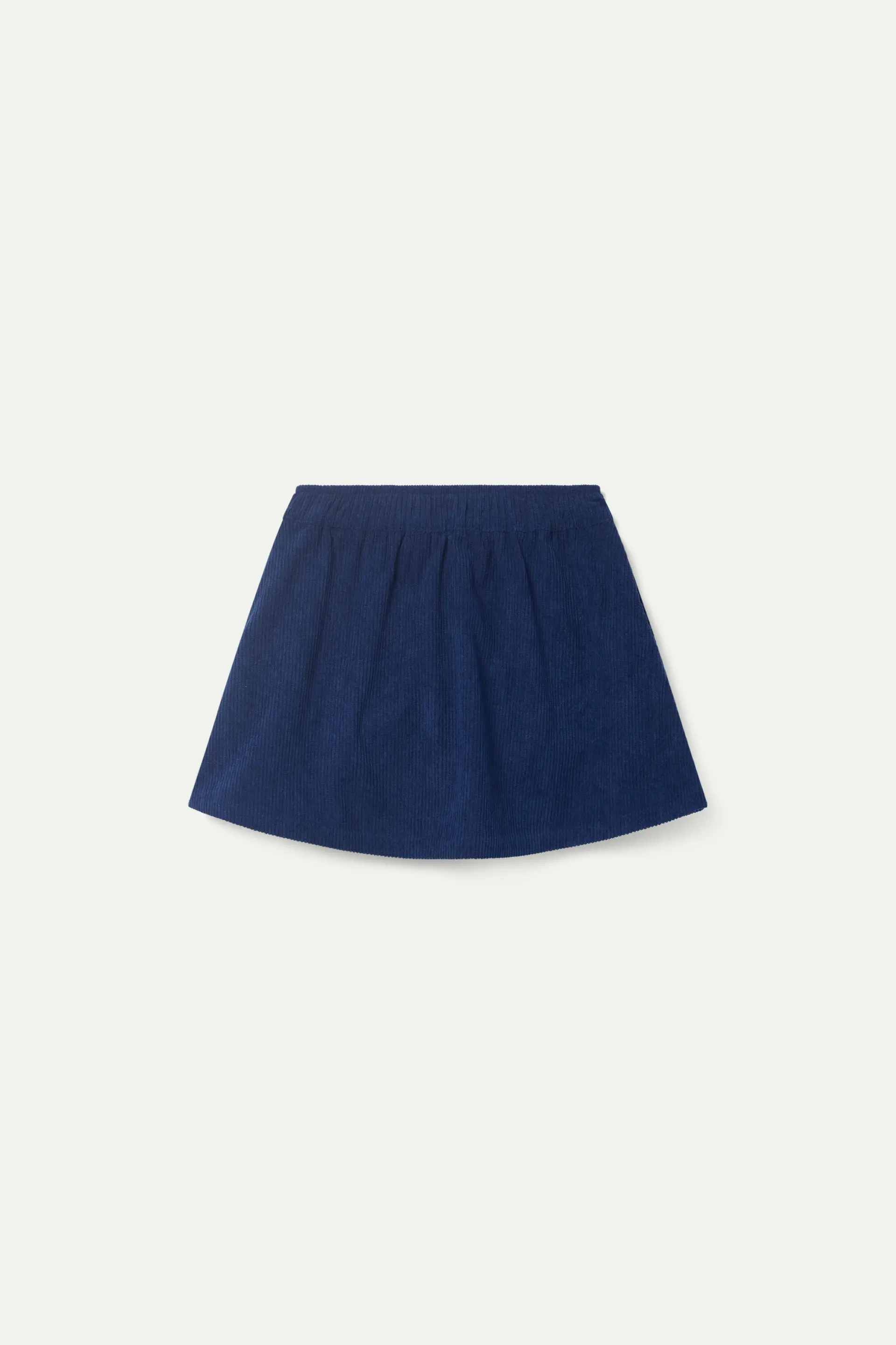 Falda corta de niña de pana azul marino - Image 2