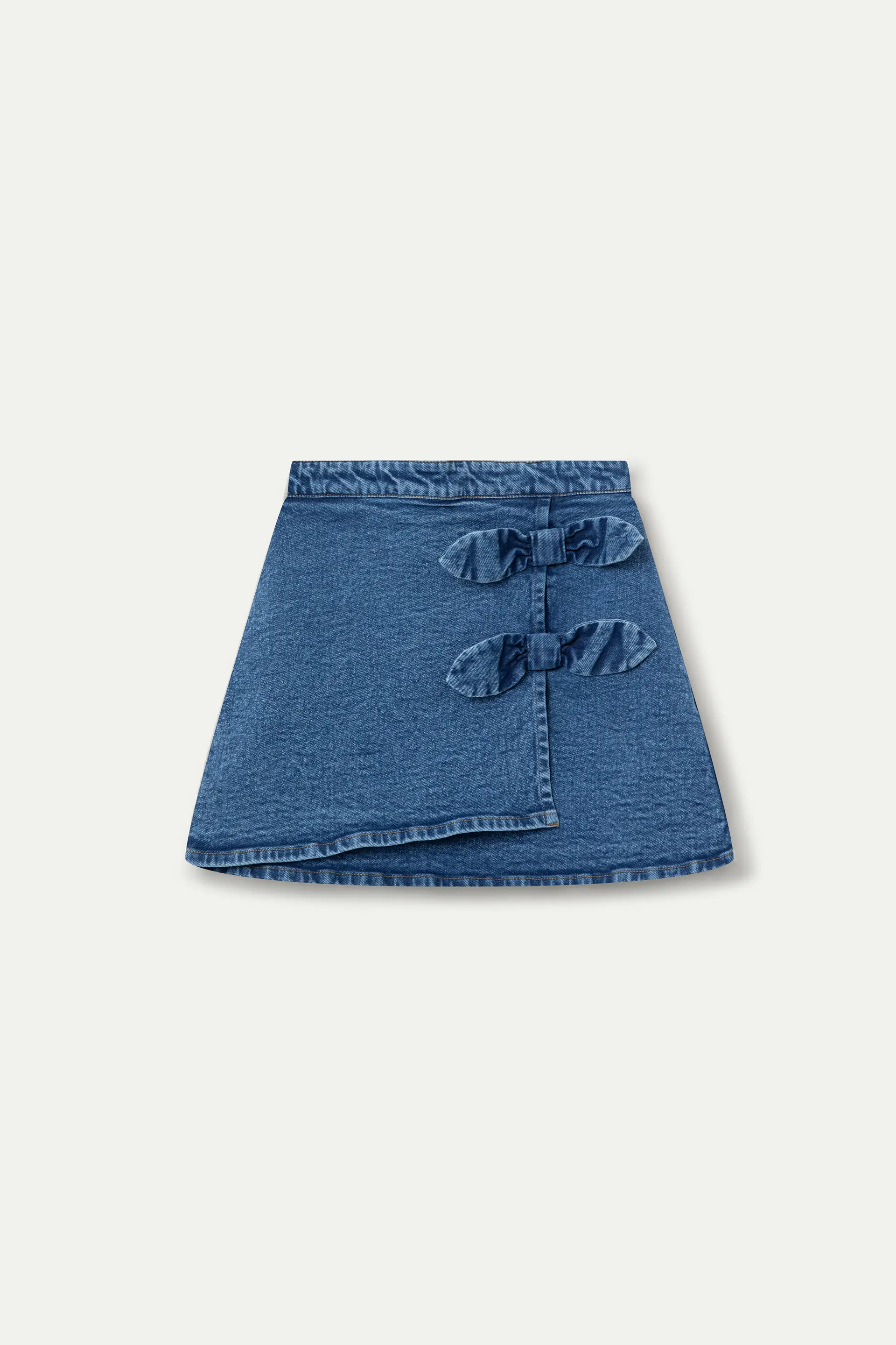 Falda corta de niña denim azul - Image 2