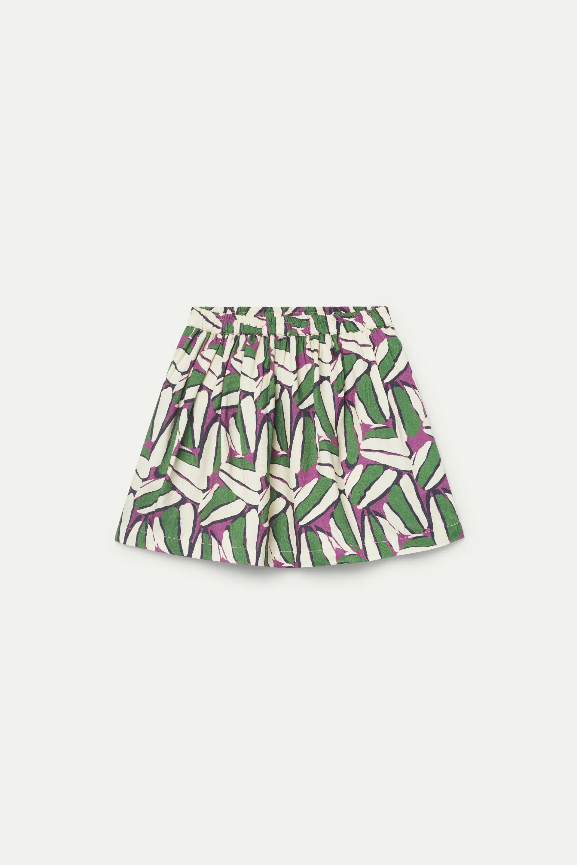 Falda corta de niña estampado geométrico verde - Image 2