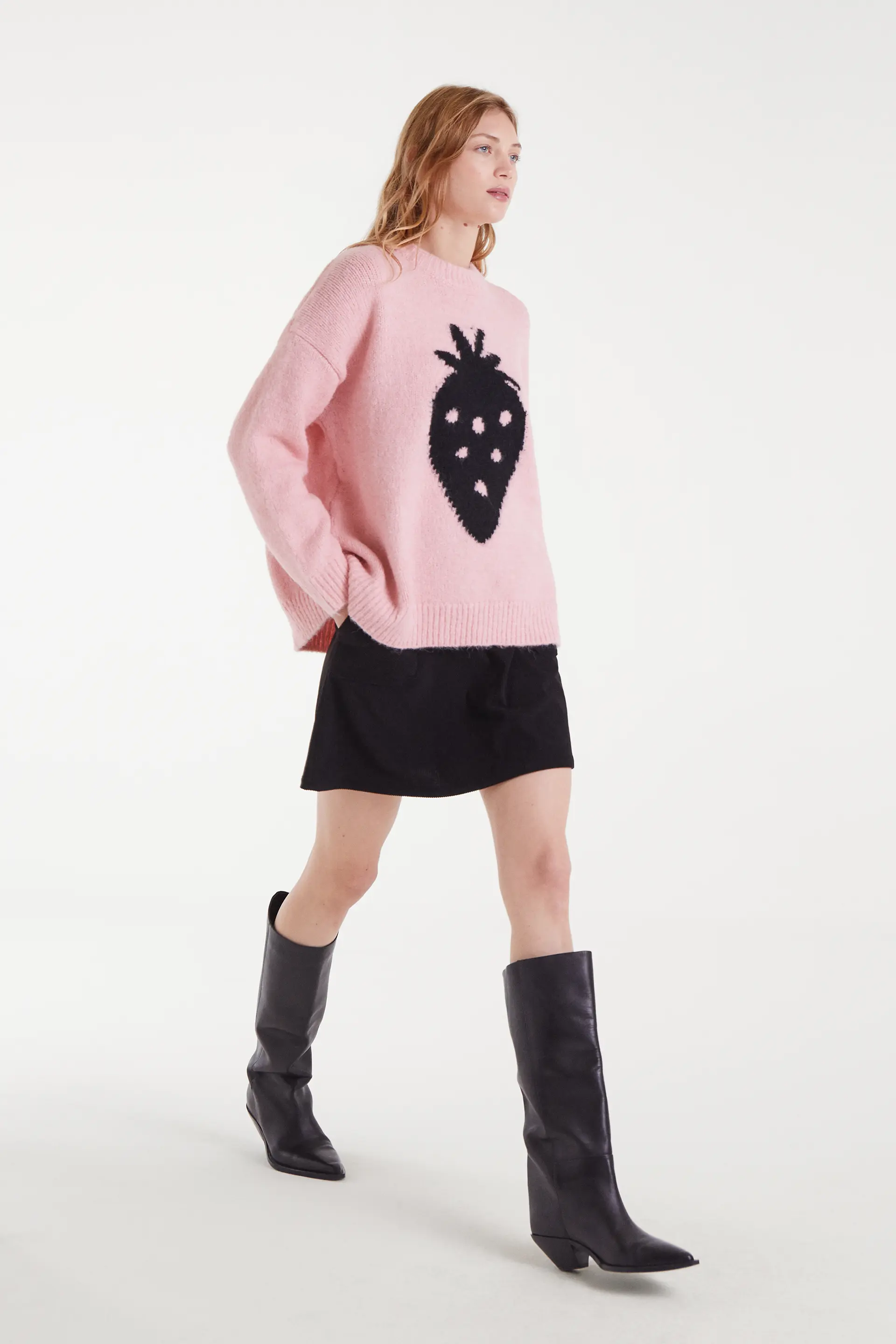 Falda corta de pana negro - Image 6