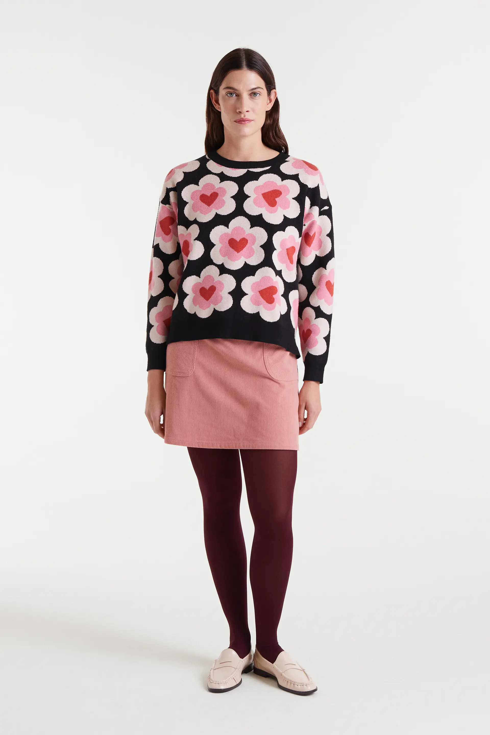 Falda corta de pana rosa - Image 5