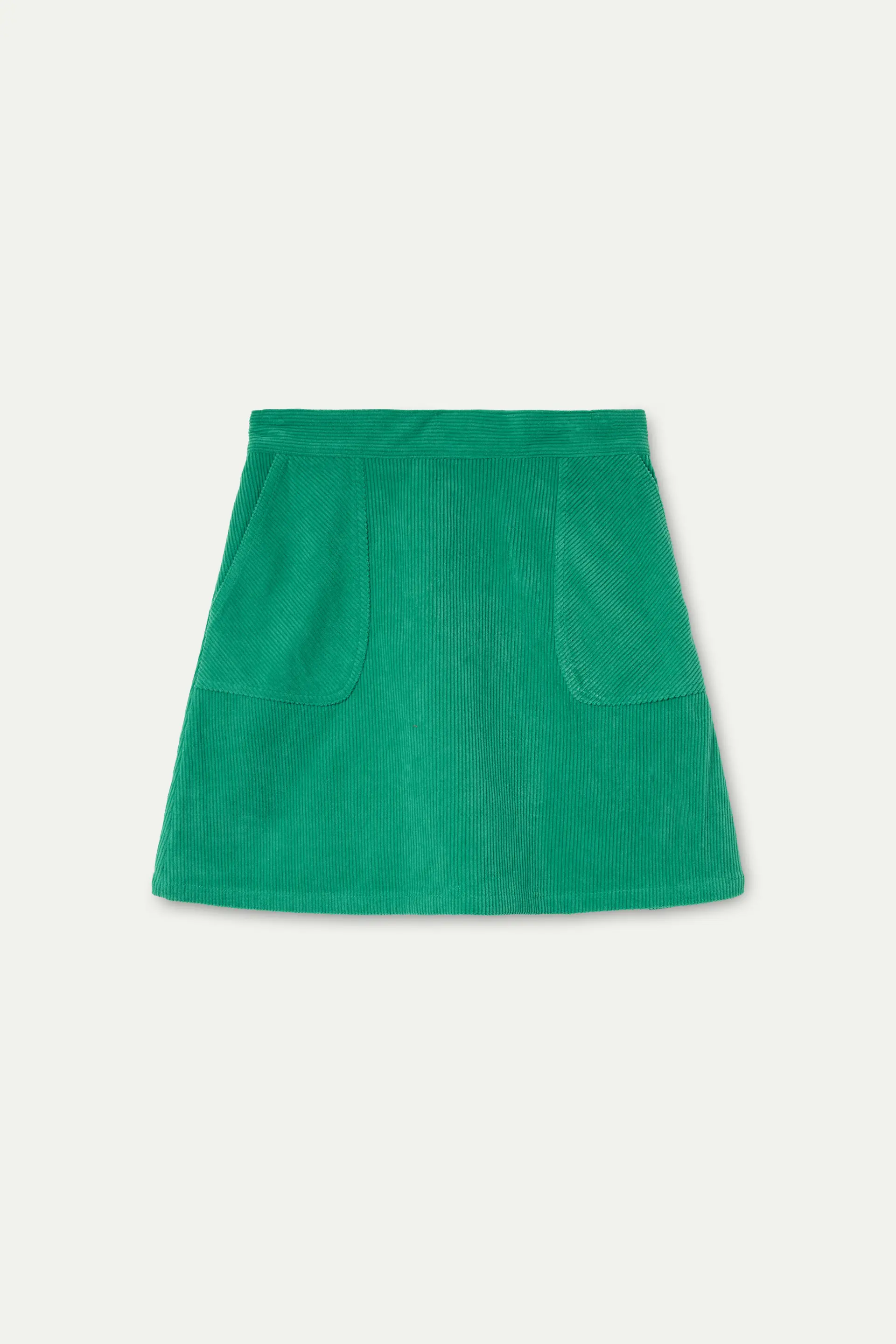 Falda corta de pana verde - Image 2