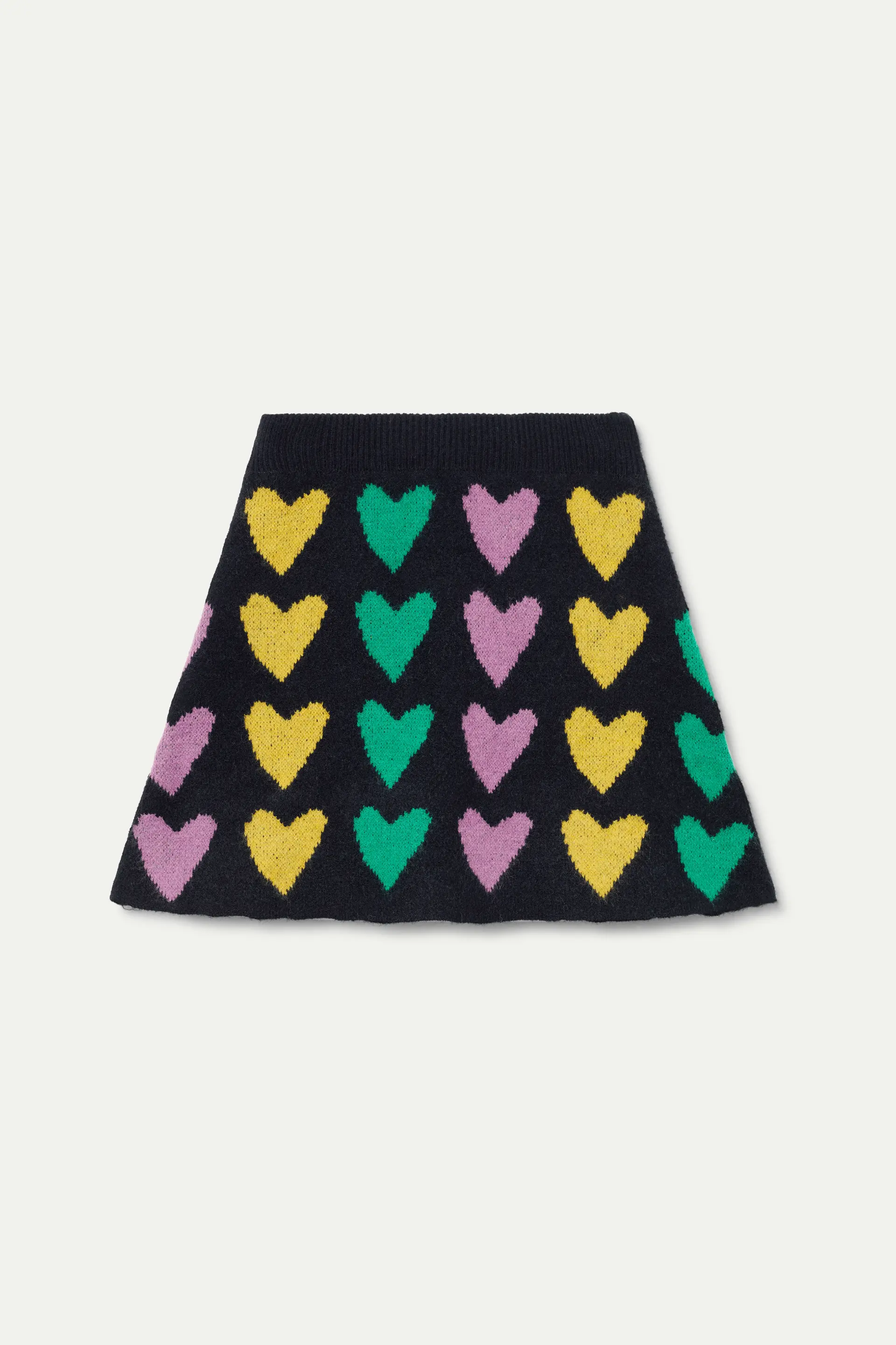 Falda corta punto jacquard con estampado cupido lines - Image 2