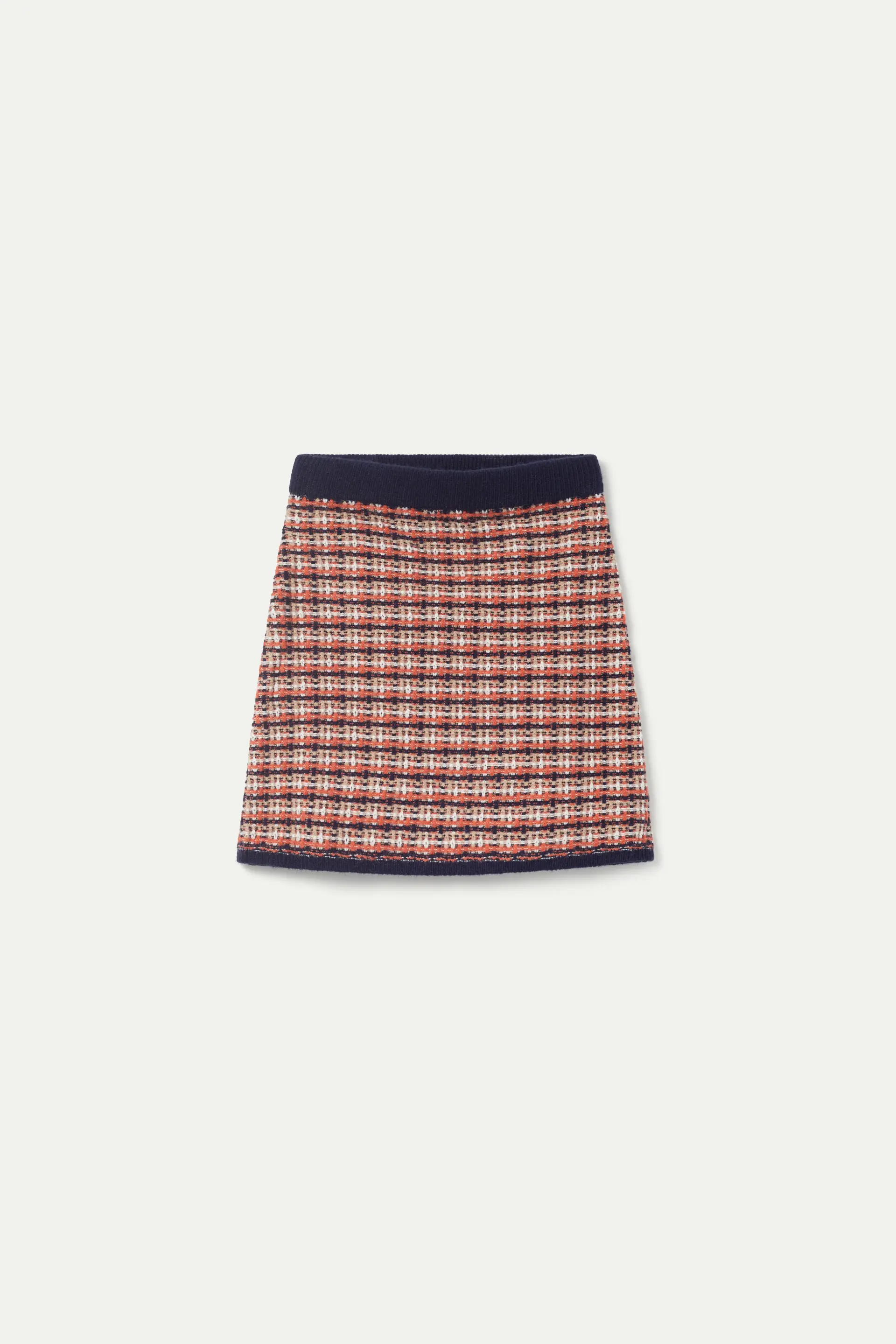 Falda de punto con estampado de cuadros - Image 2