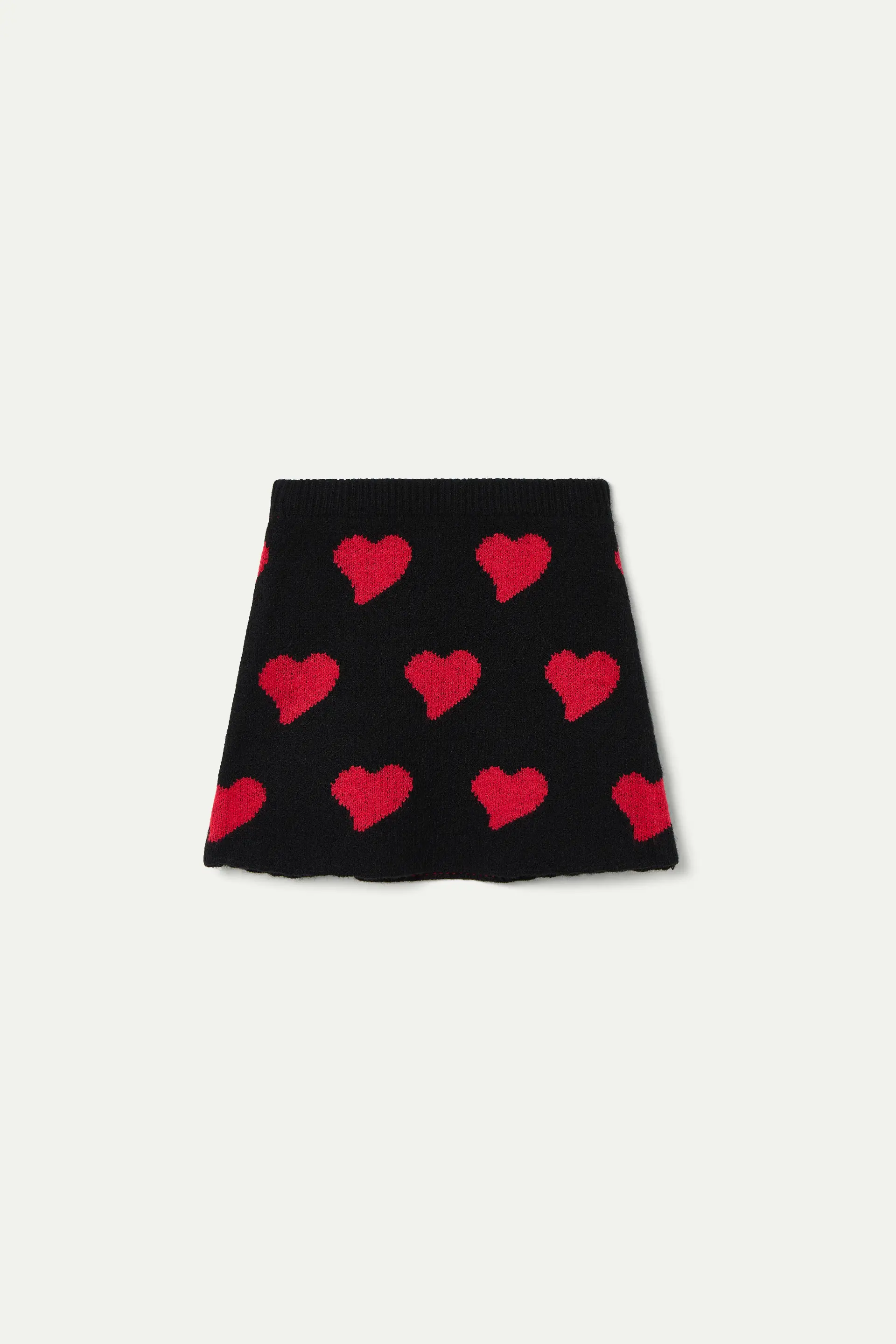 Falda de punto negra con corazones rojos Heart Attack. - Image 2