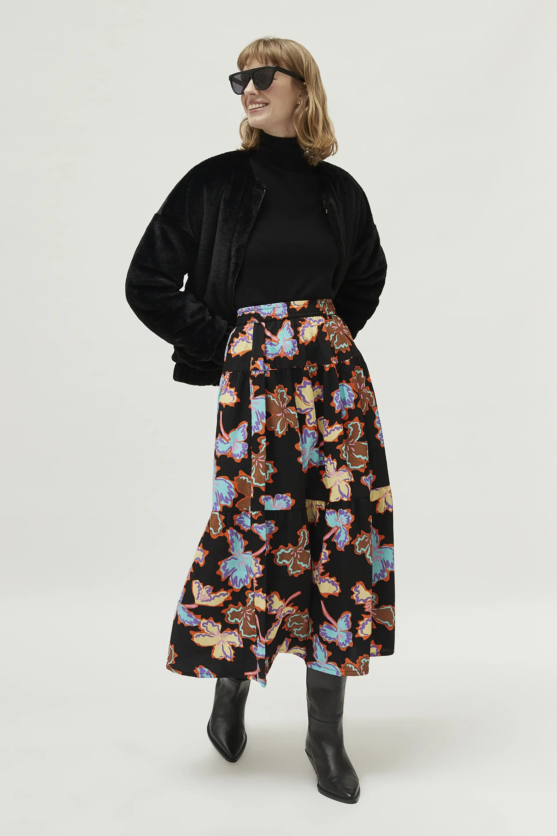 Falda larga estampado floral Alhelí - Image 3