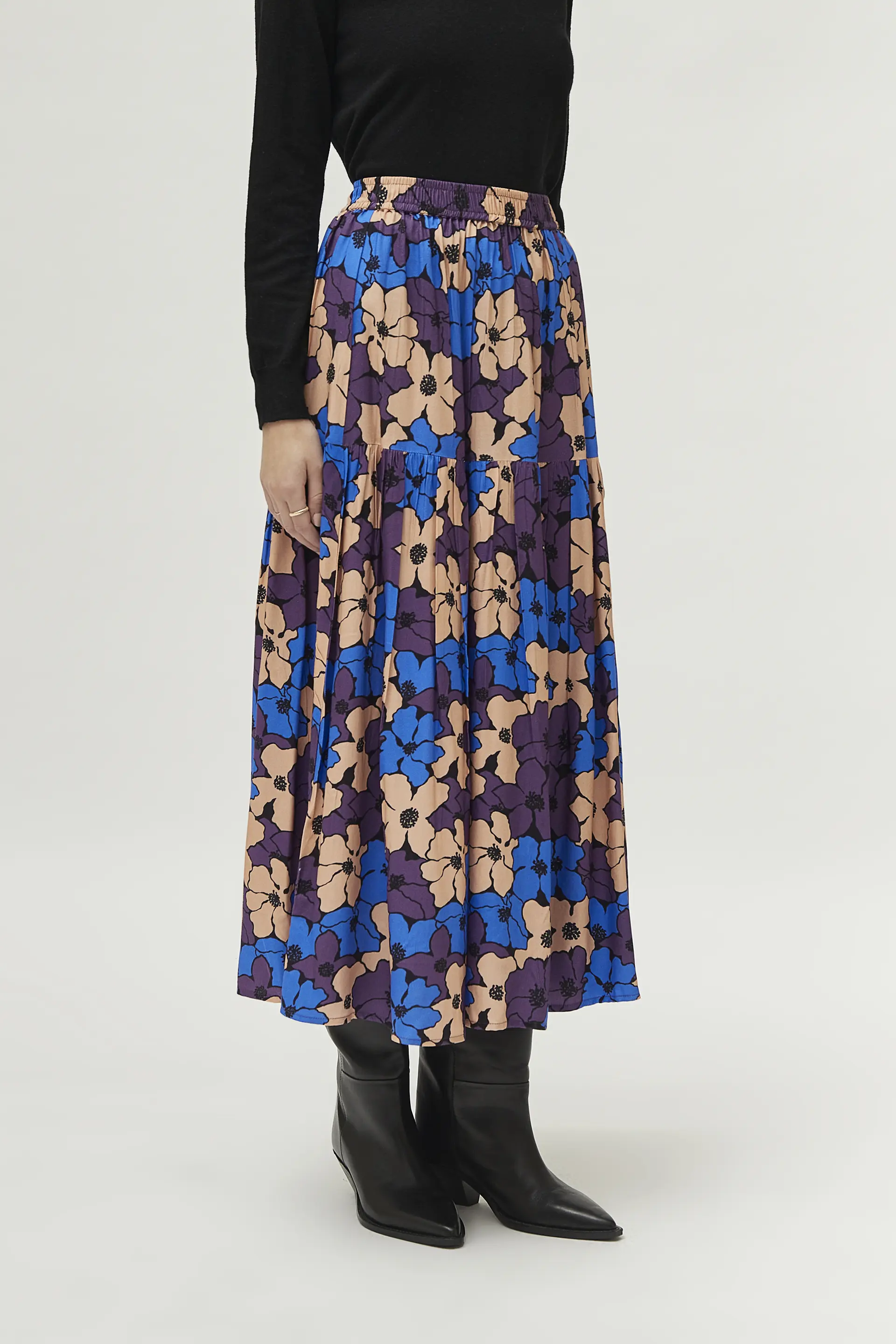 Falda larga estampado floral Camille - Image 4
