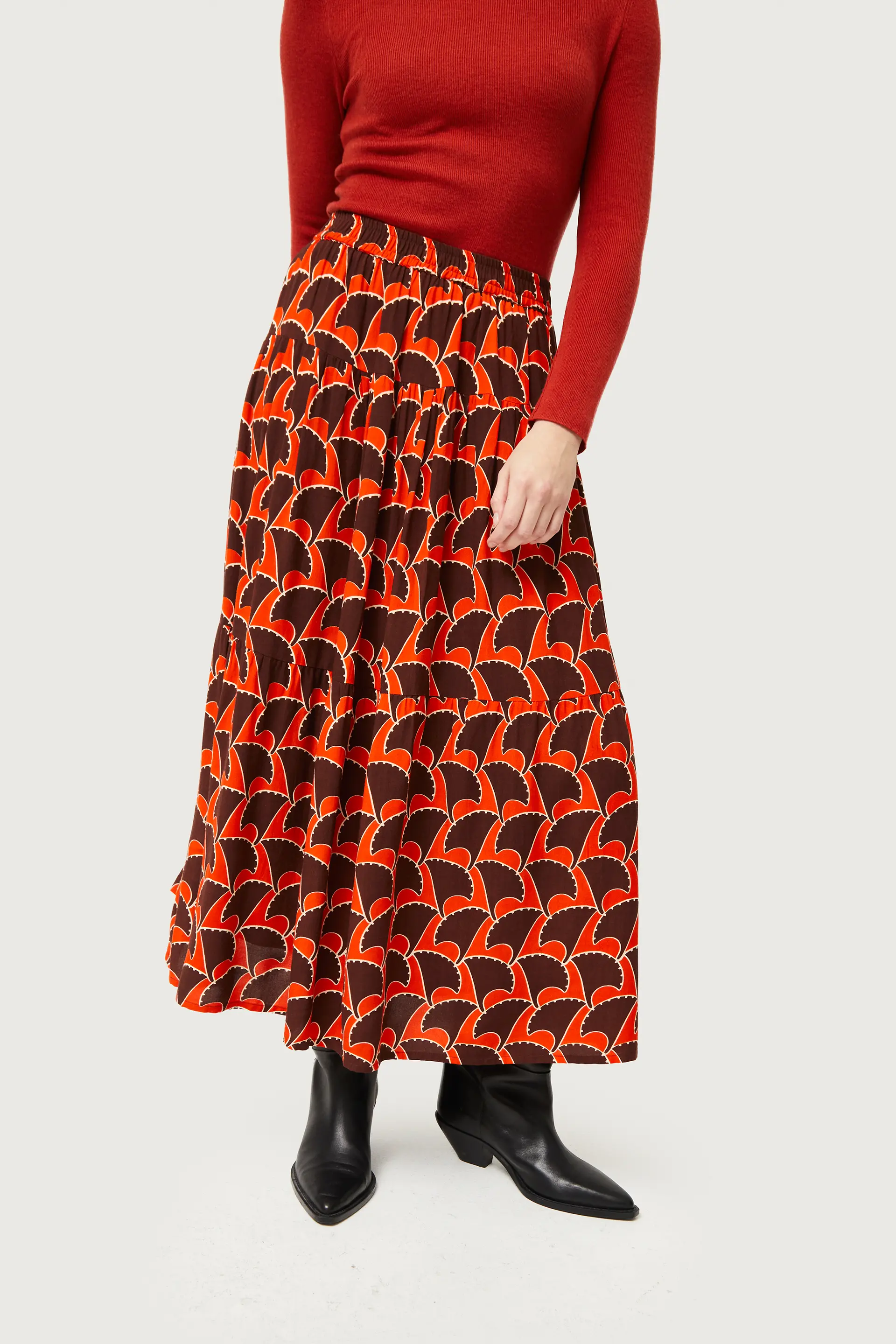 Falda larga estampado geométrico Pai Pai - Image 4