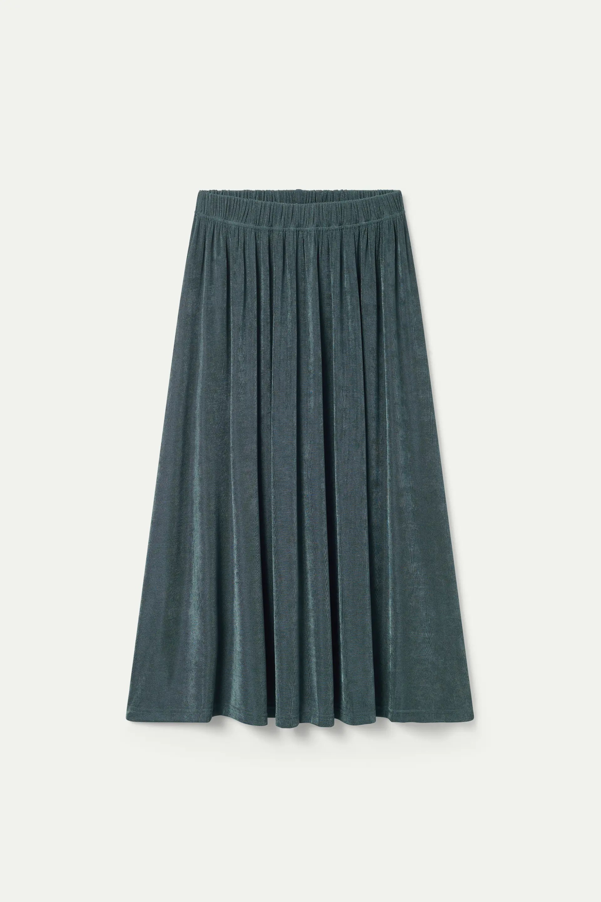 Falda midi acabado brillante gris - Image 2