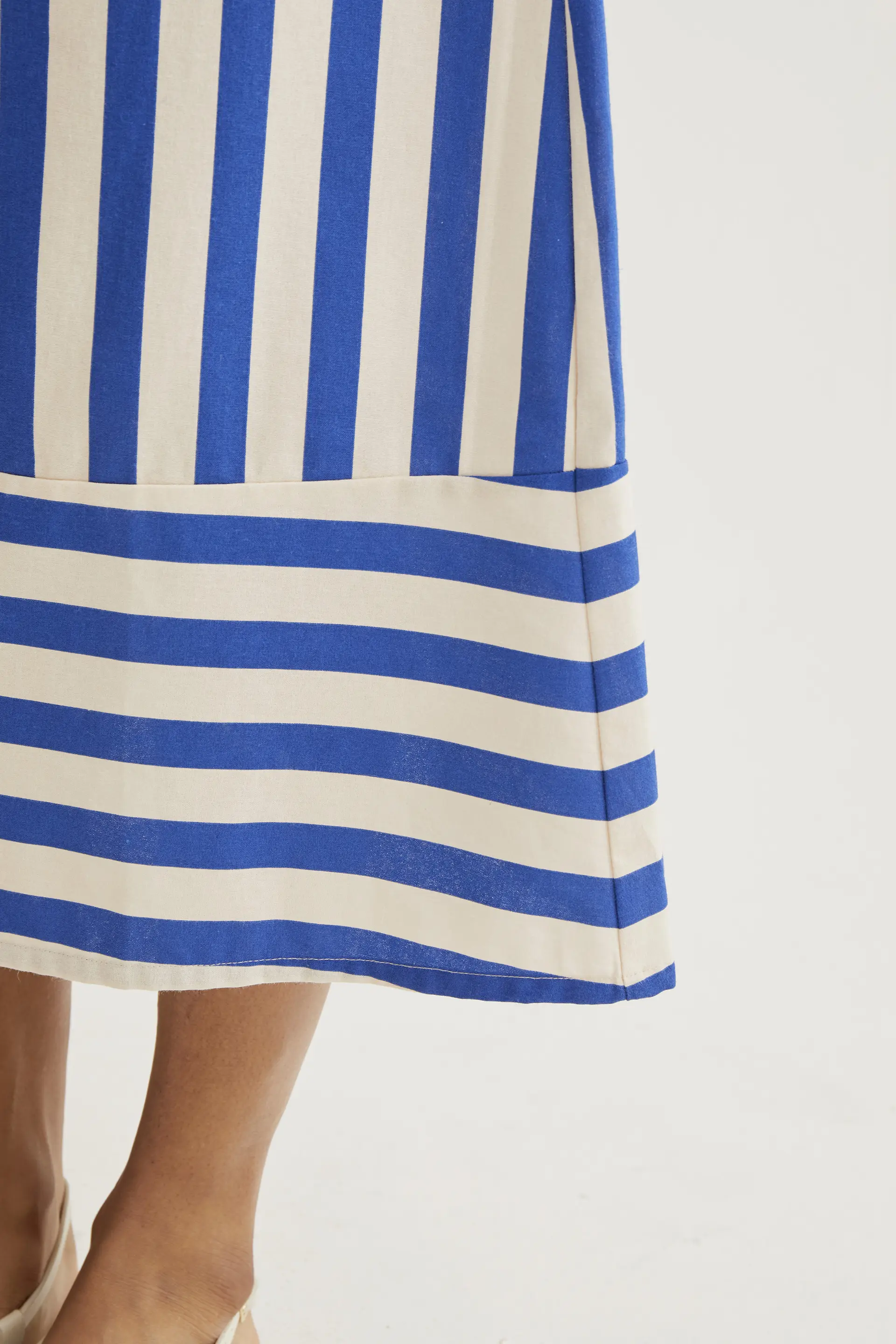 Falda midi con estampado Bamboo Blue - Image 4