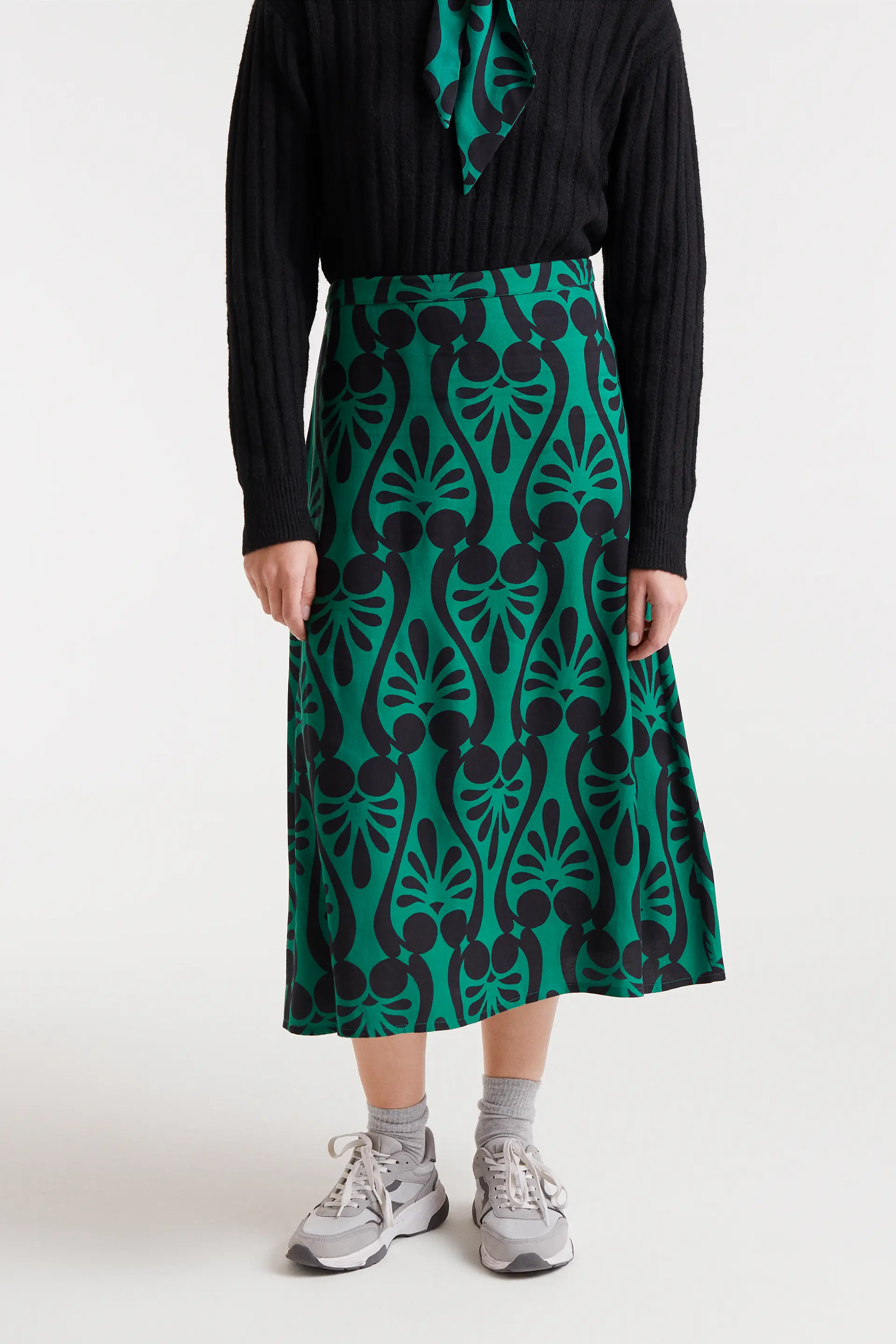 Falda midi con estampado Baroque