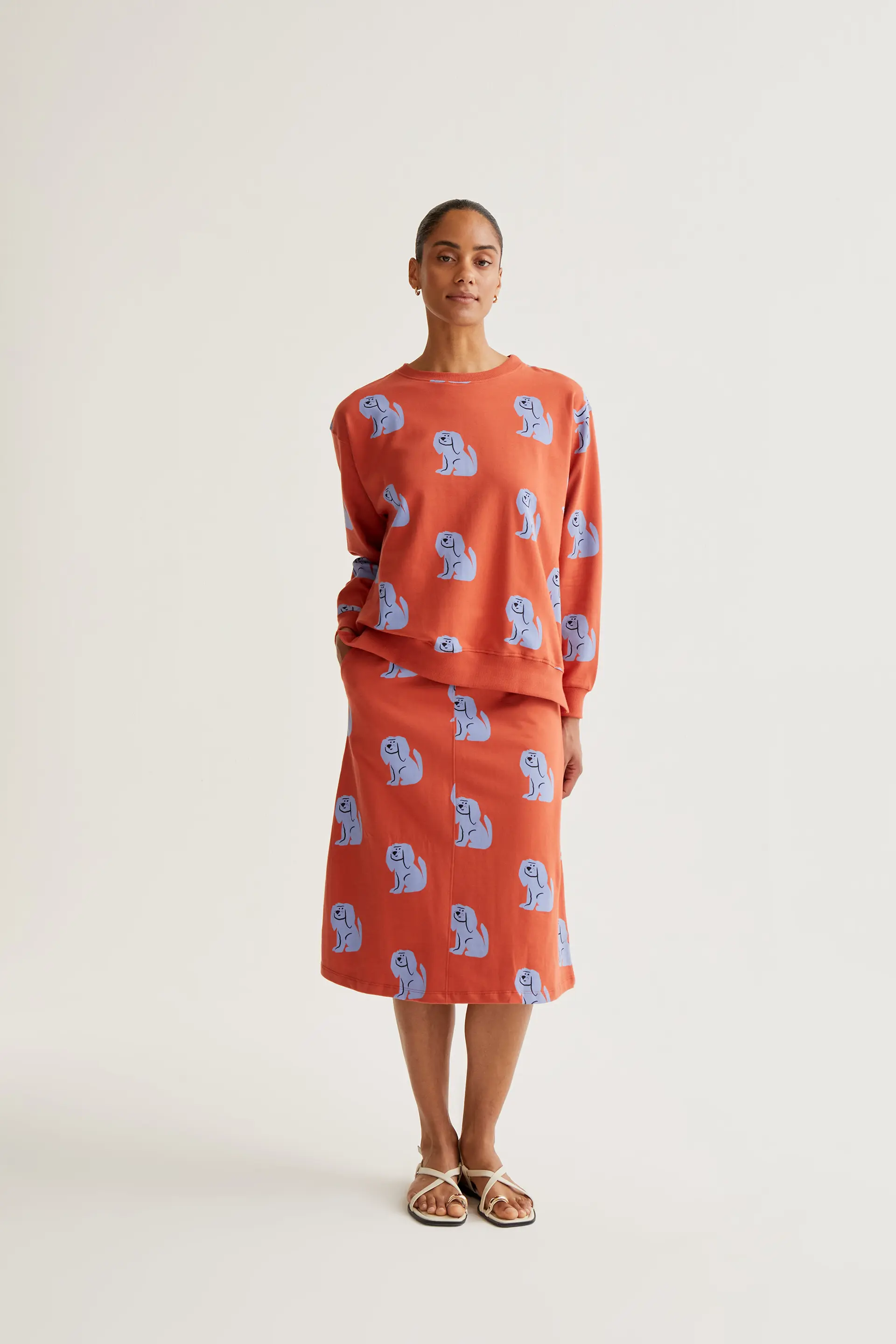 Falda midi con estampado Brown Dog - Image 5