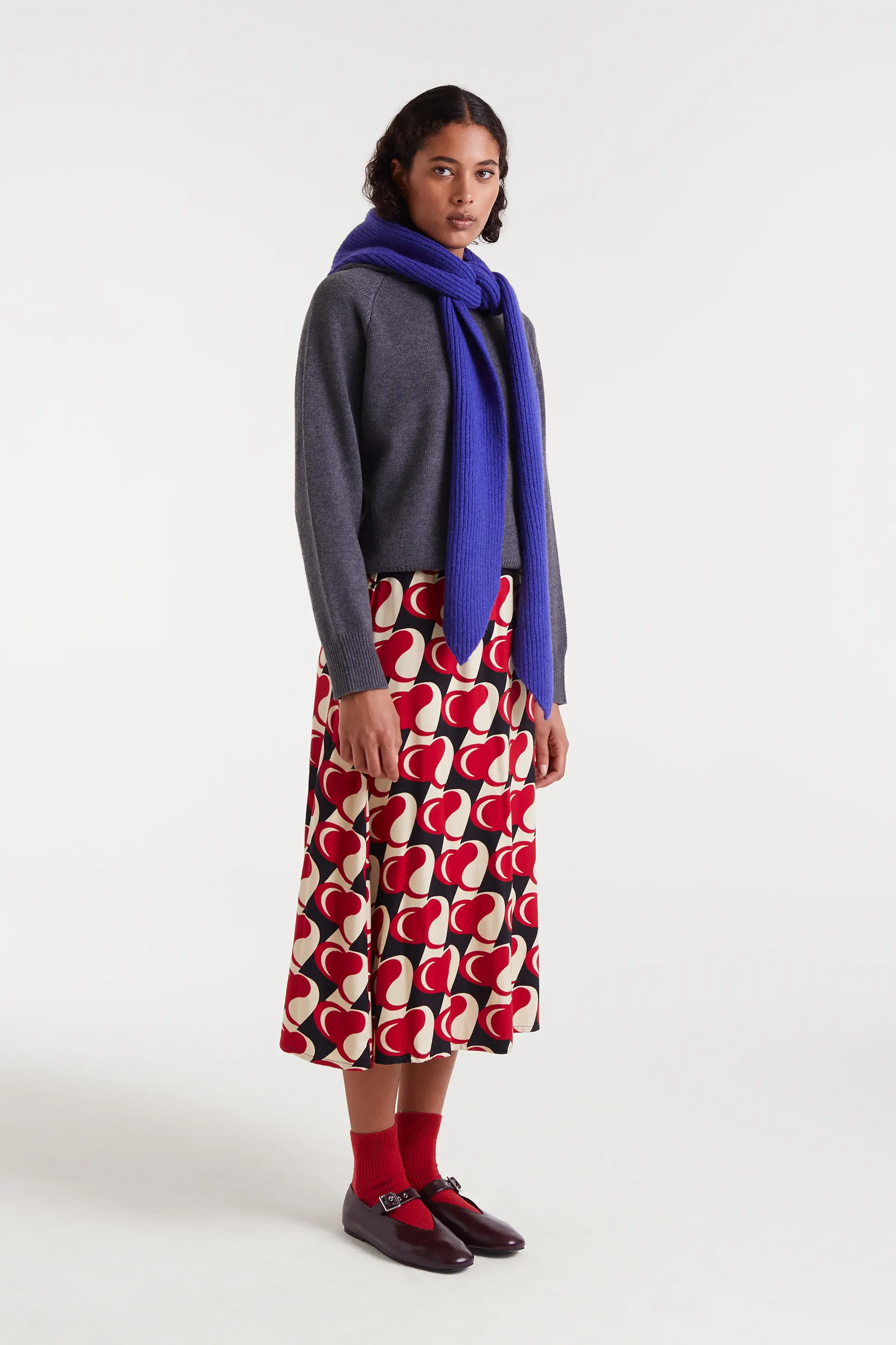 Falda midi con estampado Heart Attack - Image 5